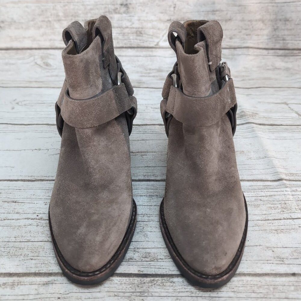 See by Chloe SEE BY CHLOE Eddie Harness Suede Booties Taupe Tan Size 37 Size US 7 / IT 37 - 2 Thumbnail