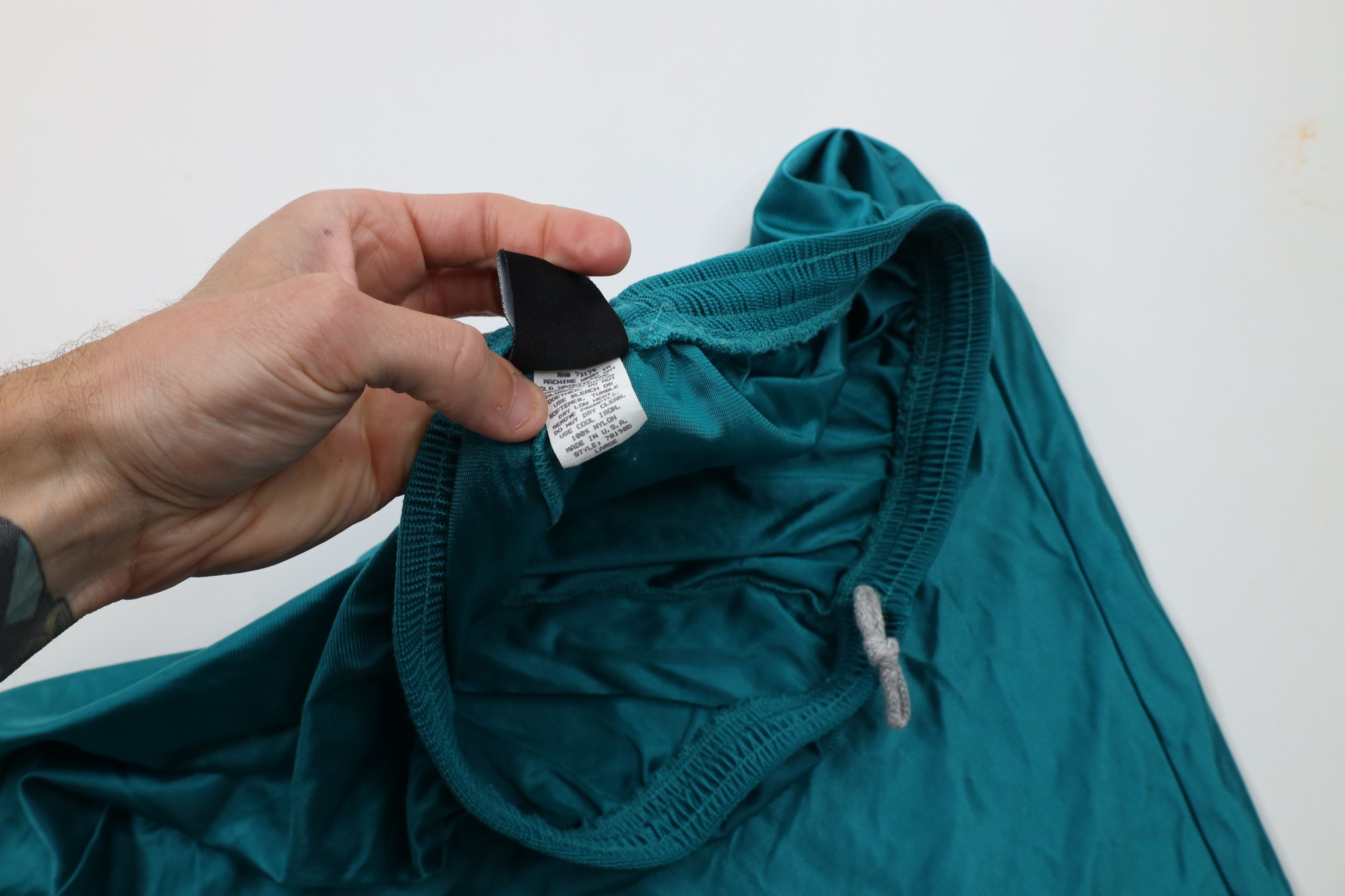 Starter × Vintage Vintage 90s Starter Nylon Gym Basketball Shorts Teal USA Size US 34 / EU 50 - 7 Thumbnail