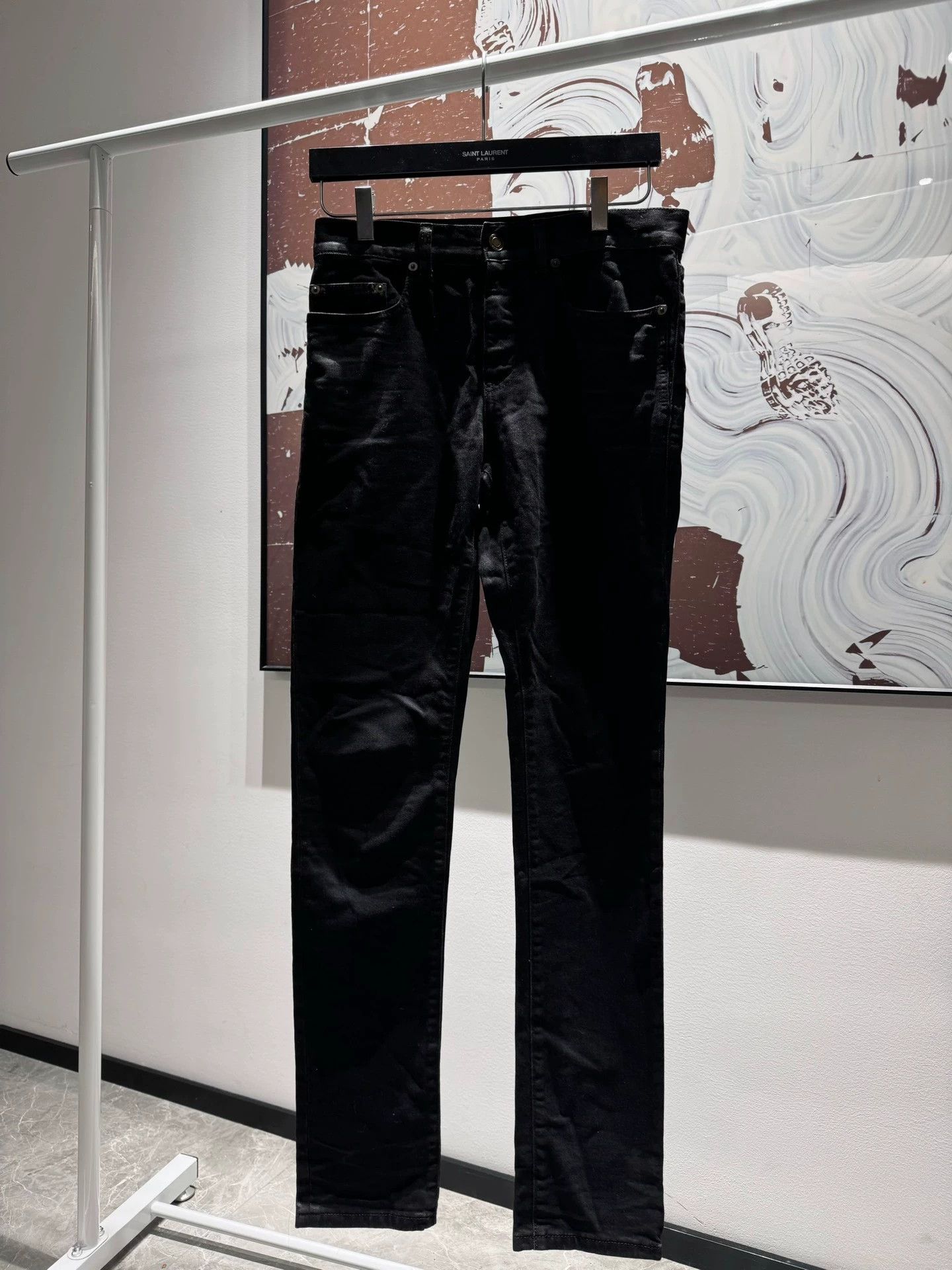Saint Laurent Paris SLP Saint Laurent 20SS Runway Skinny Waxed Claw Jeans 1of1 Size US 28 / EU 44 - 1 Thumbnail