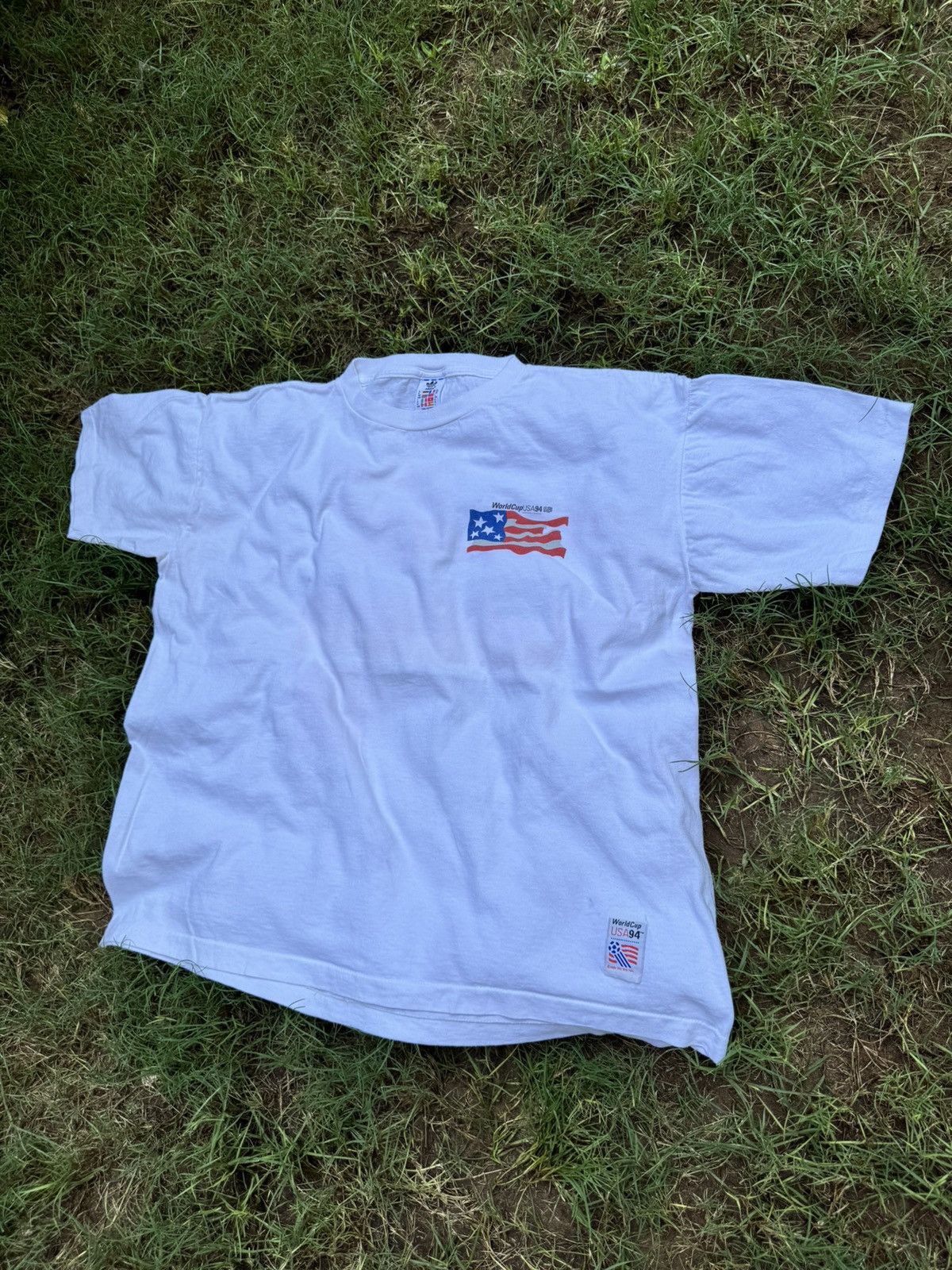 Adidas Vintage soccer World Cup USA94 T-shirt 90s Size US L / EU 52-54 / 3 - 3 Thumbnail