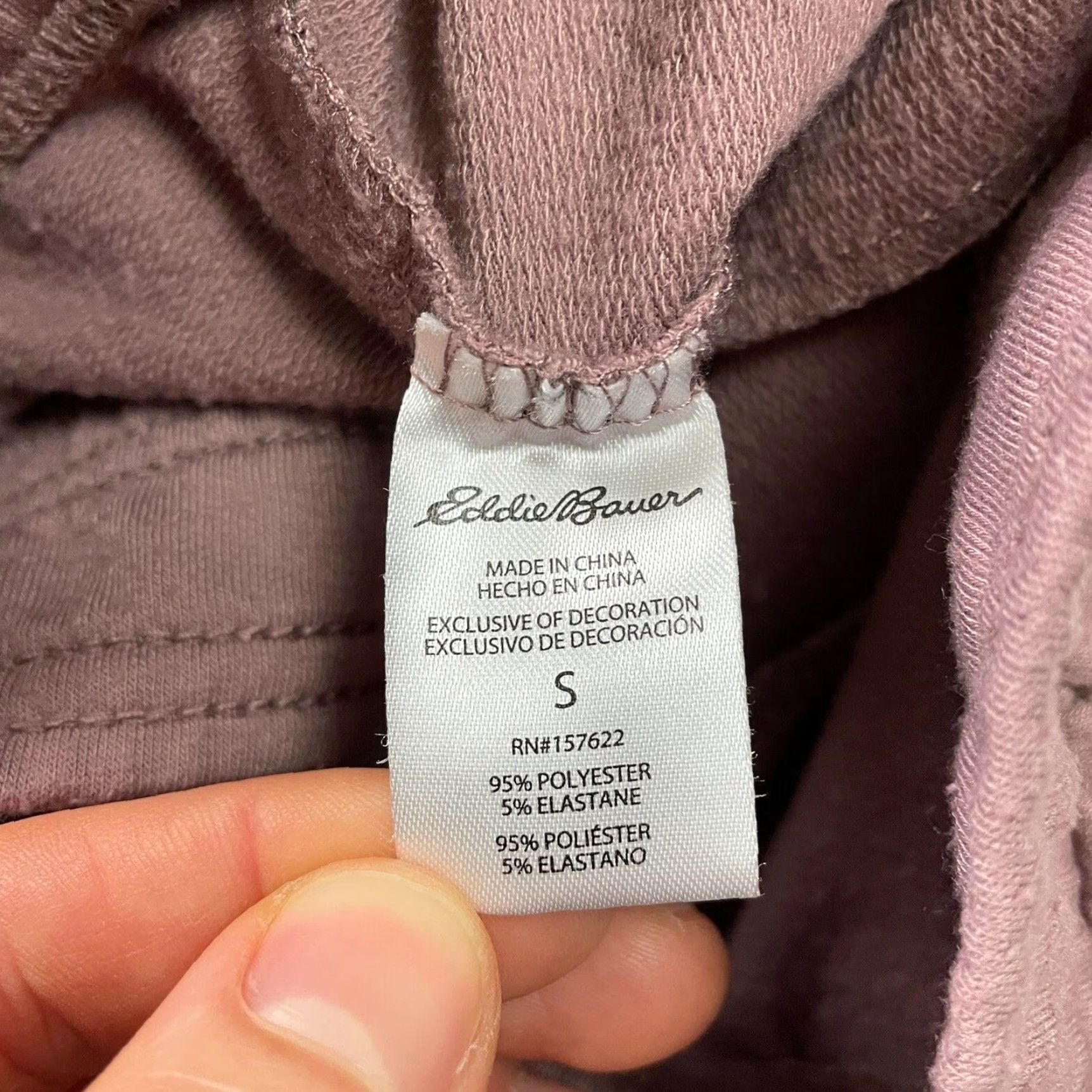 Eddie Bauer Eddie Bauer Womens Small Old Rose Lounge Jogger Pants Fleece Tapered 29x27.5 Size 28" / US 6 / IT 42 - 4 Thumbnail