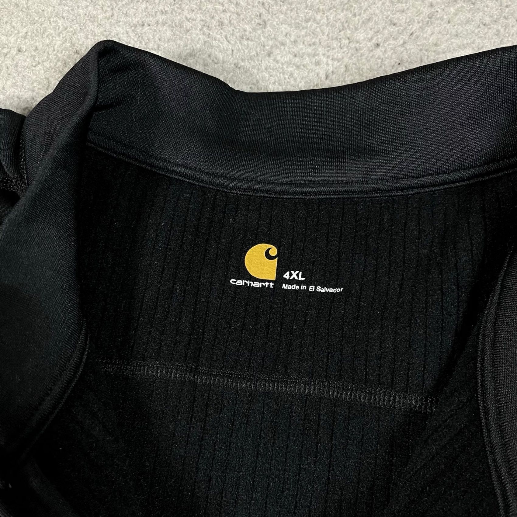 Carhartt Carhartt Sweatshirt 1/4 Zip Pullover Mens 4XL Fleece Black Outdoor Winter Fall Spring All Seasons Logo Knit Stretch Thermal Walking Shirt Size US XXL / EU 58 / 5 - 2 Thumbnail