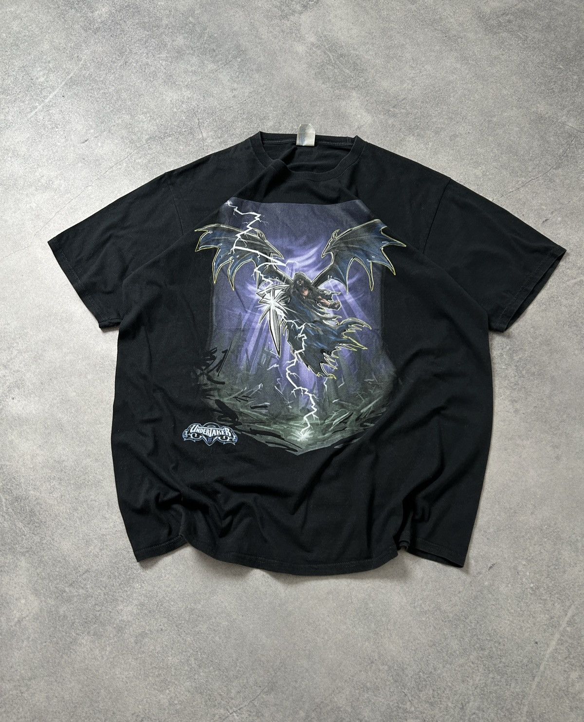 WWE Vintage UnderTaker WWE big logo shirts mens black Size US XL / EU 56 / 4 - 1 Thumbnail