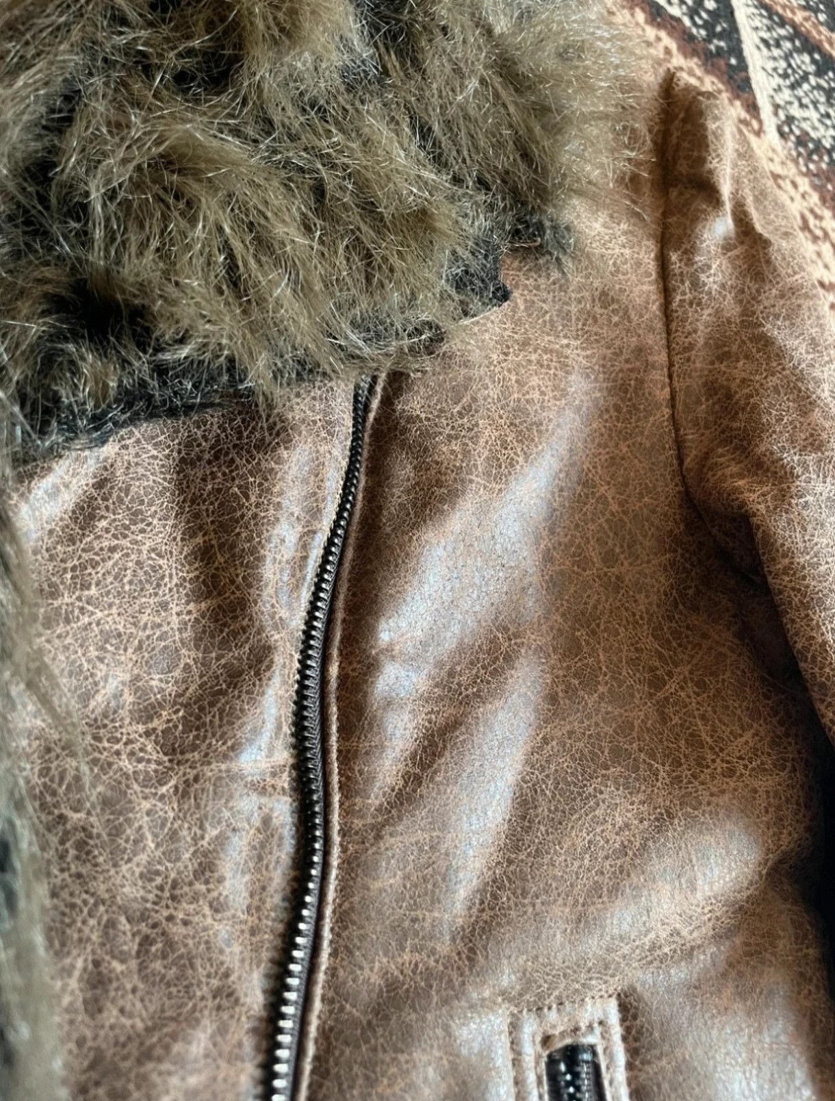 Other brown y2k biker jacket with faux fur Size M / US 6-8 / IT 42-44 - 3 Thumbnail