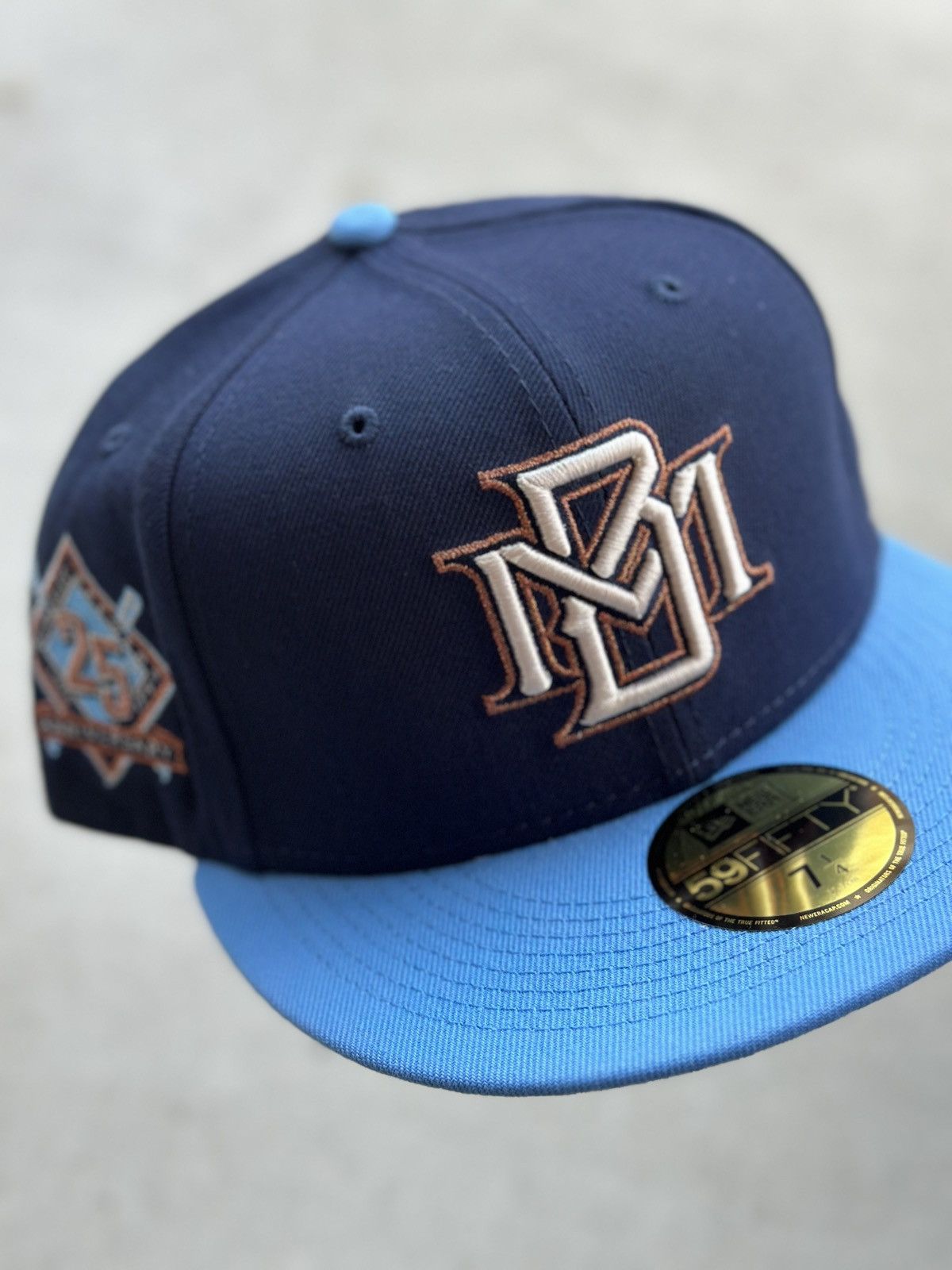Milwaukee Brewers OG Beer Pack Two Tone Fitted Hat 7 1/4