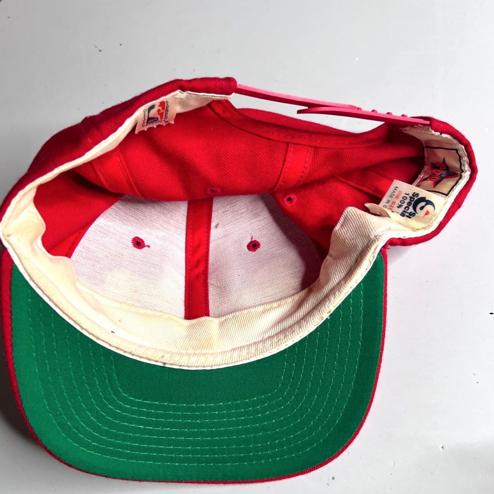 Sports Specialties VINTAGE Houston Rockets Sports Specialties Snapback Hat Red Wool NBA Script Cap Size ONE SIZE - 3 Thumbnail