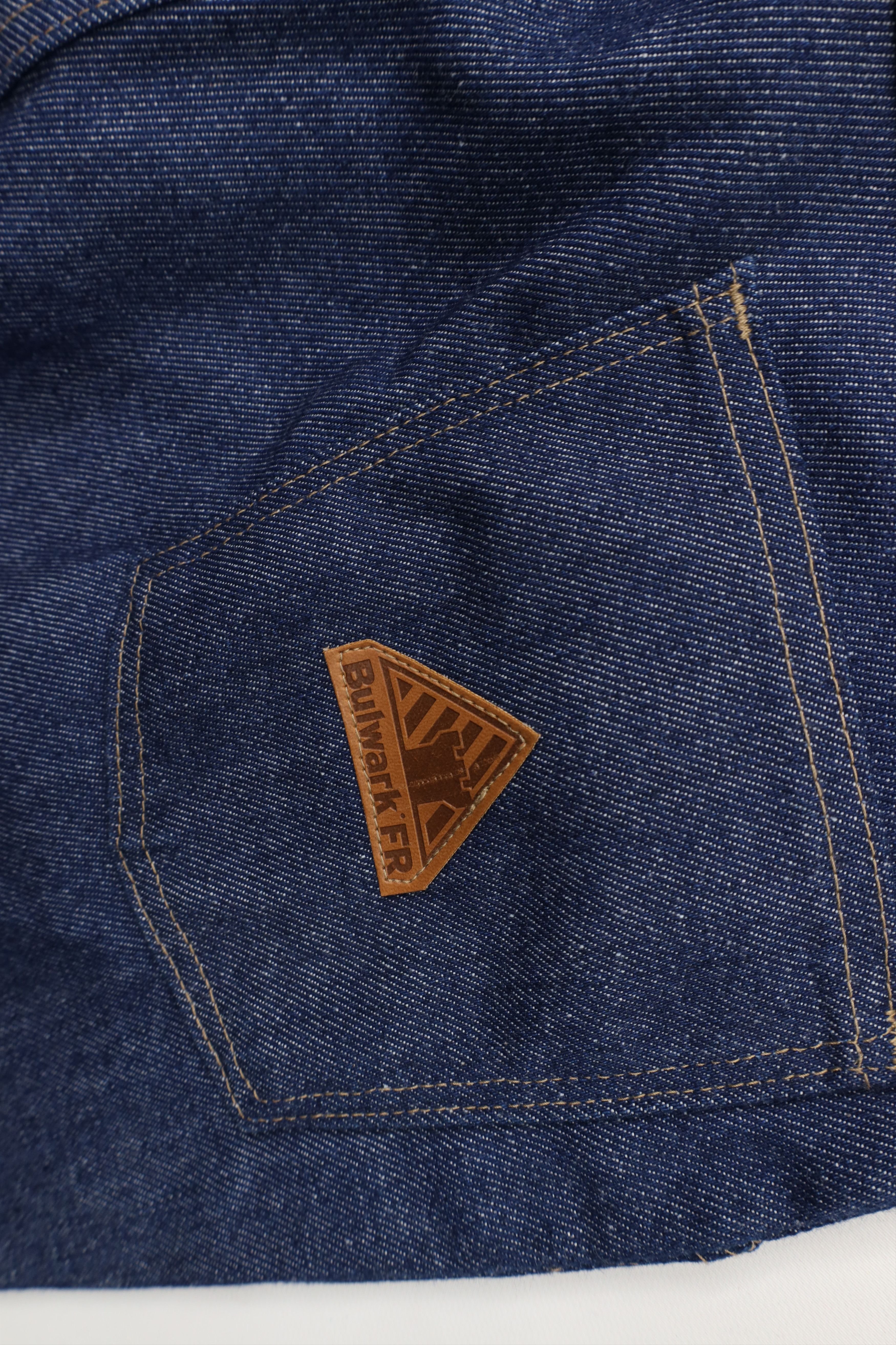 Vintage Vintage Bulwark FR Fire Flame Resistant Wide Leg Denim Jeans Size US 34 / EU 50 - 13 Thumbnail