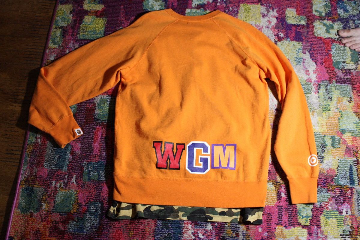 Bape Orange Bape Zip Crewneck Size US L / EU 52-54 / 3 - 3 Thumbnail