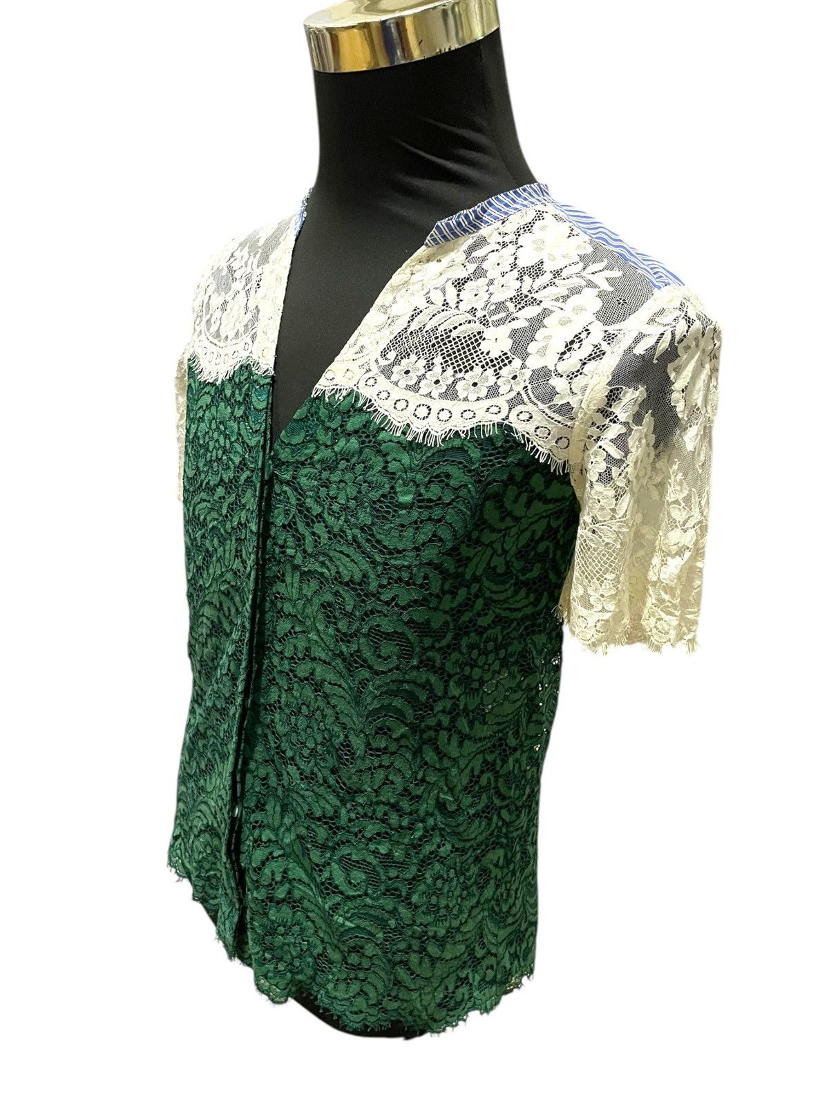 Designer Sandro Lace Emerald Shirts Size S / US 4 / IT 40 - 6 Thumbnail