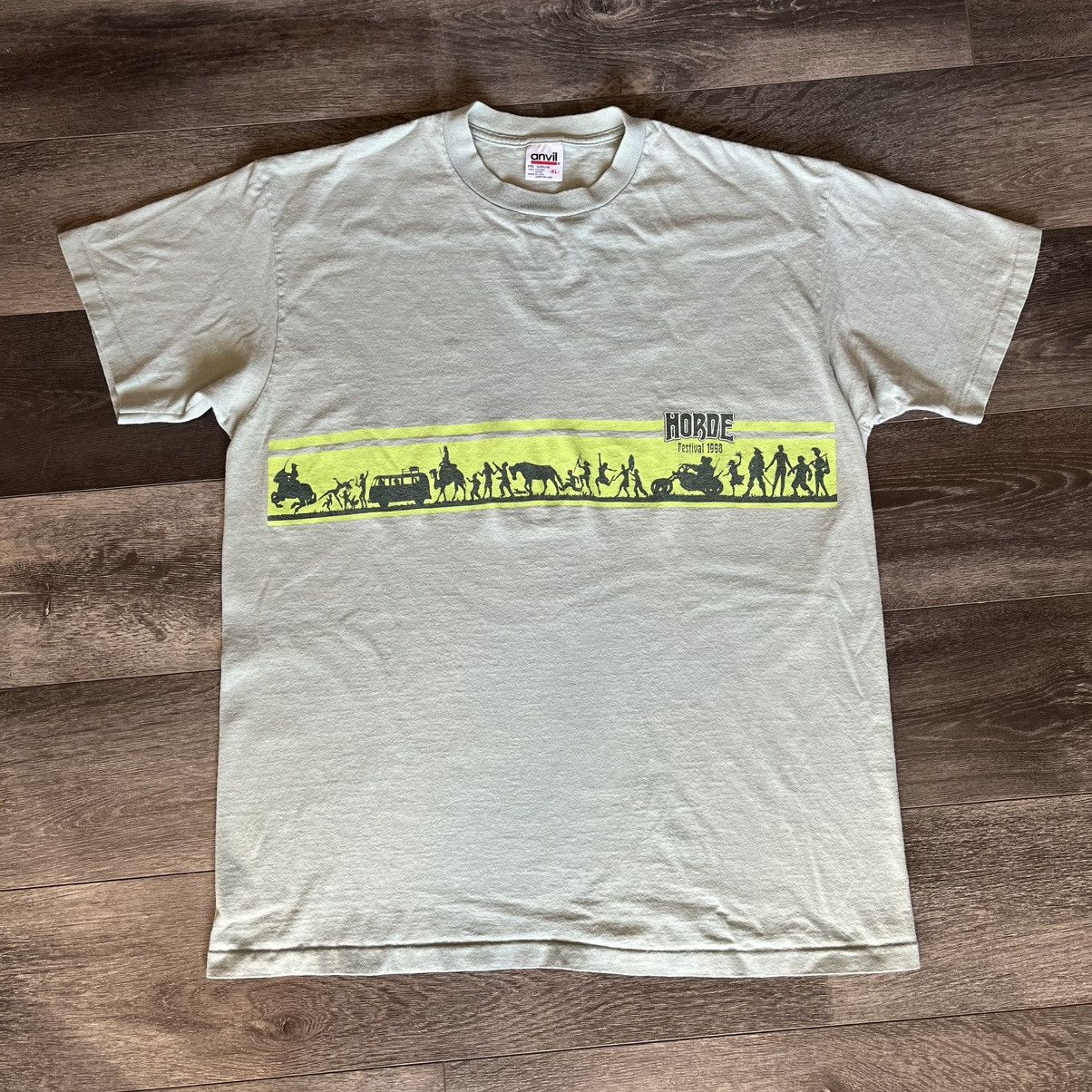 Vintage Vintage 1998 Horde Festival Jam Band Tour Graphic Logo Tee Size US XL / EU 56 / 4 - 1 Thumbnail