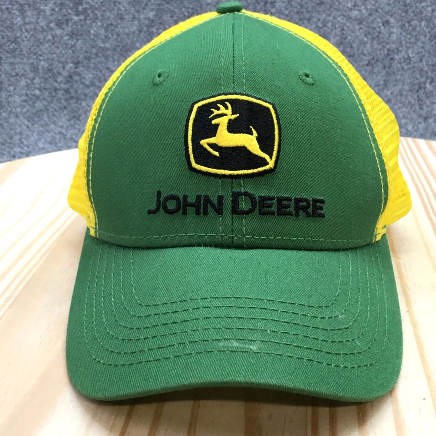 John Deere John Deere Trucker Hat Mens Green OS Adjustable Embroidered Logo Curved Brim Size ONE SIZE - 3 Thumbnail