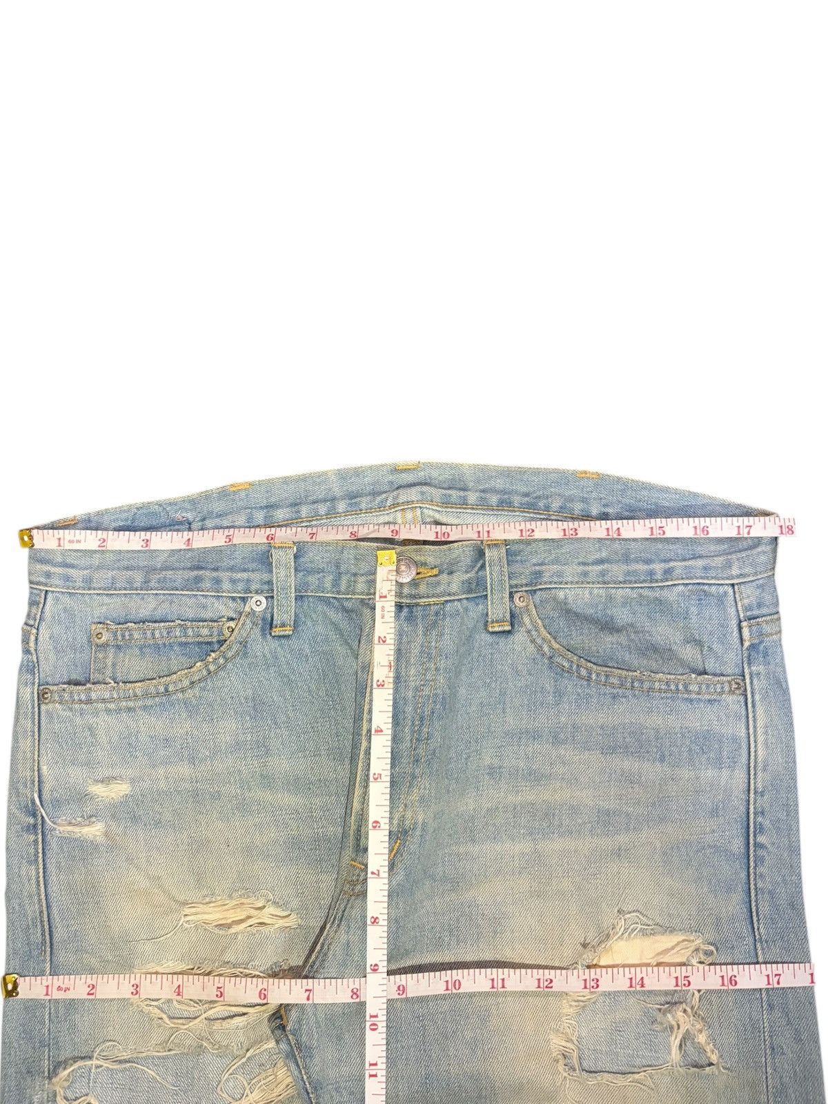 Edwin Vintage Japanese Brand Mud Wash Distressed Jeans Size US 35 - 6 Thumbnail