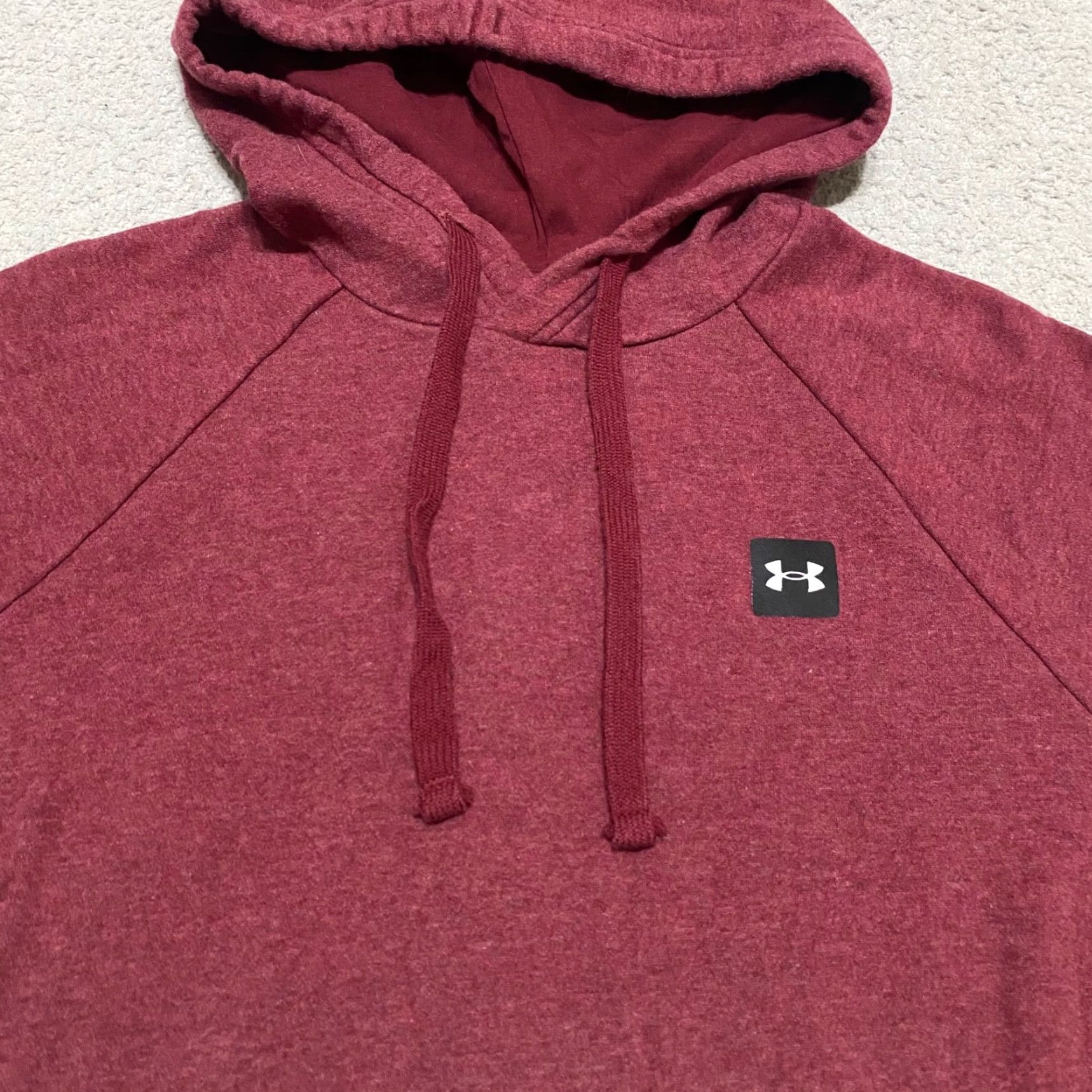 Under Armour Under Armour Mens Small Hoodie Hooded Sweatshirt Red Pullover Long Sleeve Raglan Shirt Mens Small Red Hooded Pullover Sweatshirt Raglan Under Armour Size US S / EU 44-46 / 1 - 6 Thumbnail
