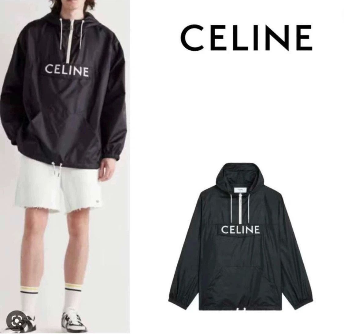 Celine CELINE hooded lightweight nylon windbreaker50 95New Size US M / EU 48-50 / 2 - 8 Thumbnail