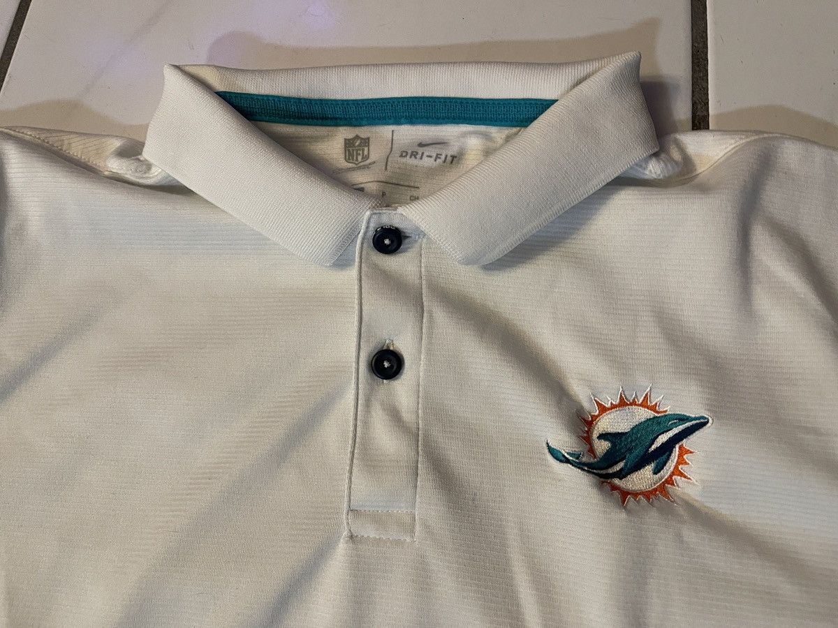 Nike Miami Dolphins Polo Shirt Mens Small White NFL Nike Dri Fit Size US S / EU 44-46 / 1 - 2 Thumbnail
