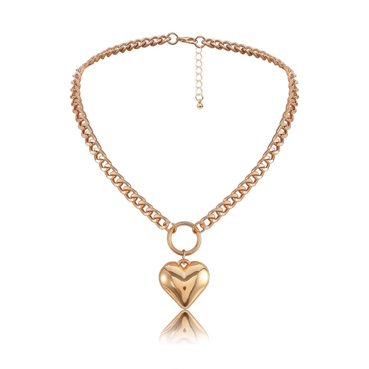 Other Big Heart Pendant Clavicle Necklace Size ONE SIZE - 4 Thumbnail