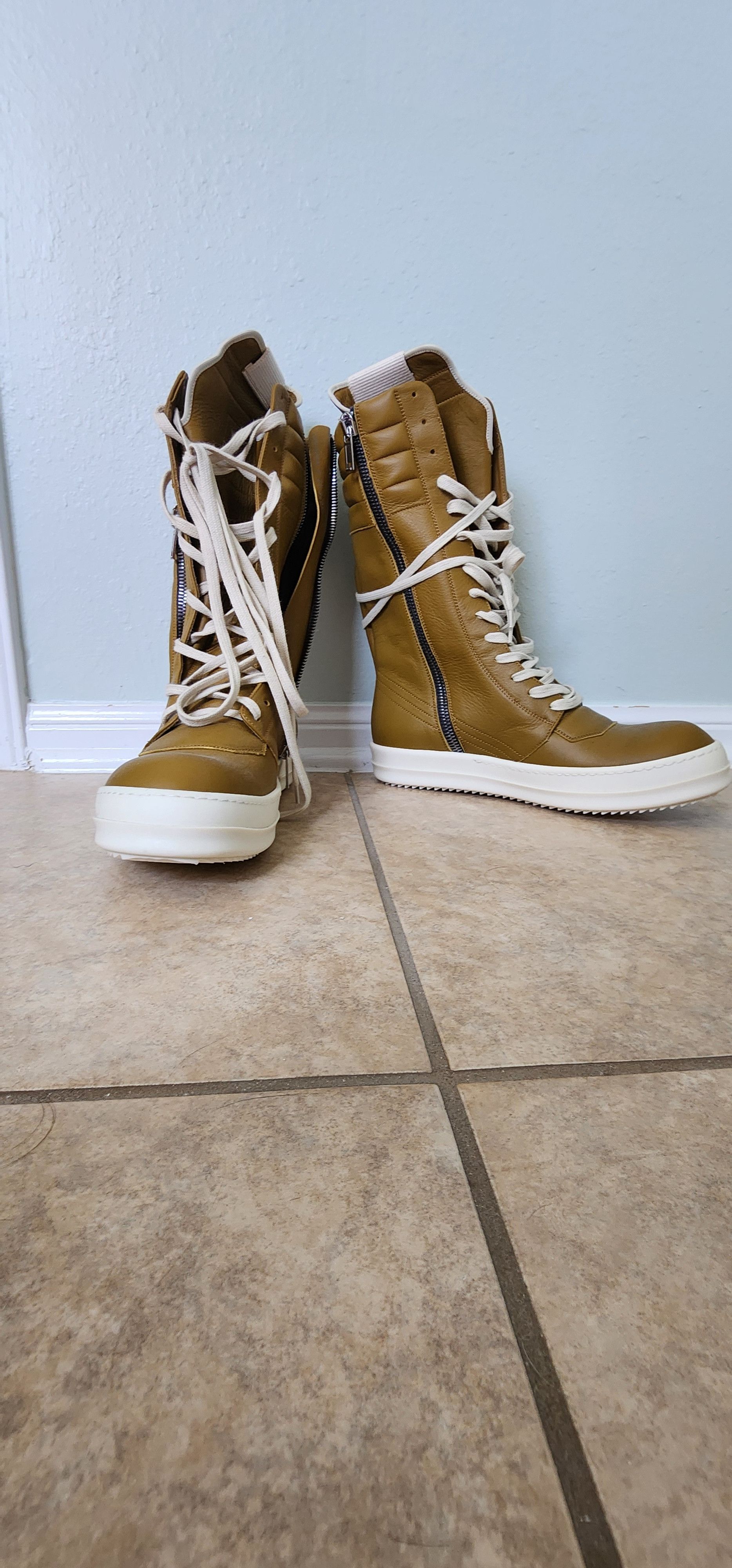 image of Rick Owens Cargobasket Shoes in Acid, Men's (Size 9)
