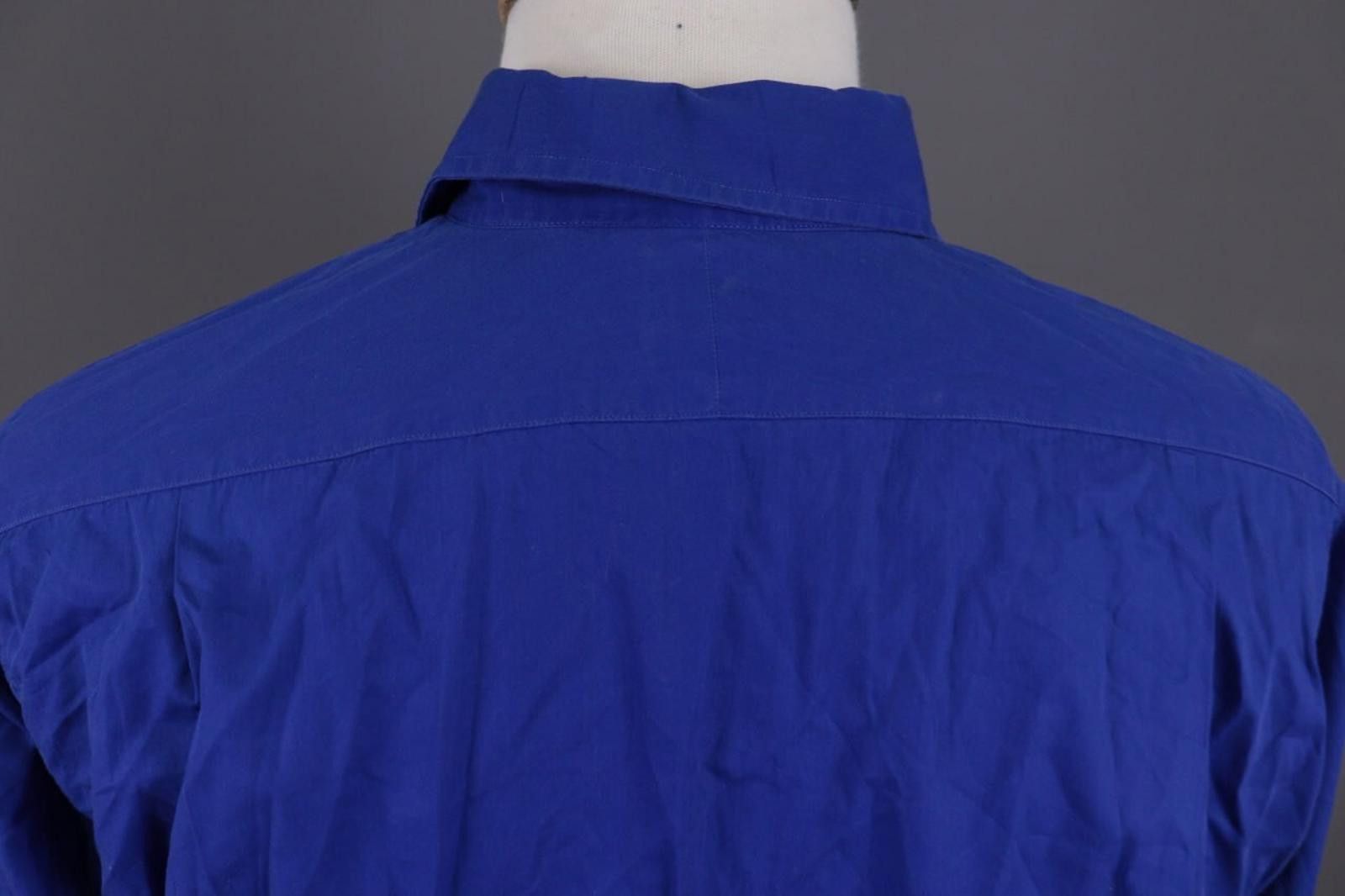 Designer Hackett London All Cotton Blue Shirt Size 39 / 15 1/2 Size US M / EU 48-50 / 2 - 12 Thumbnail