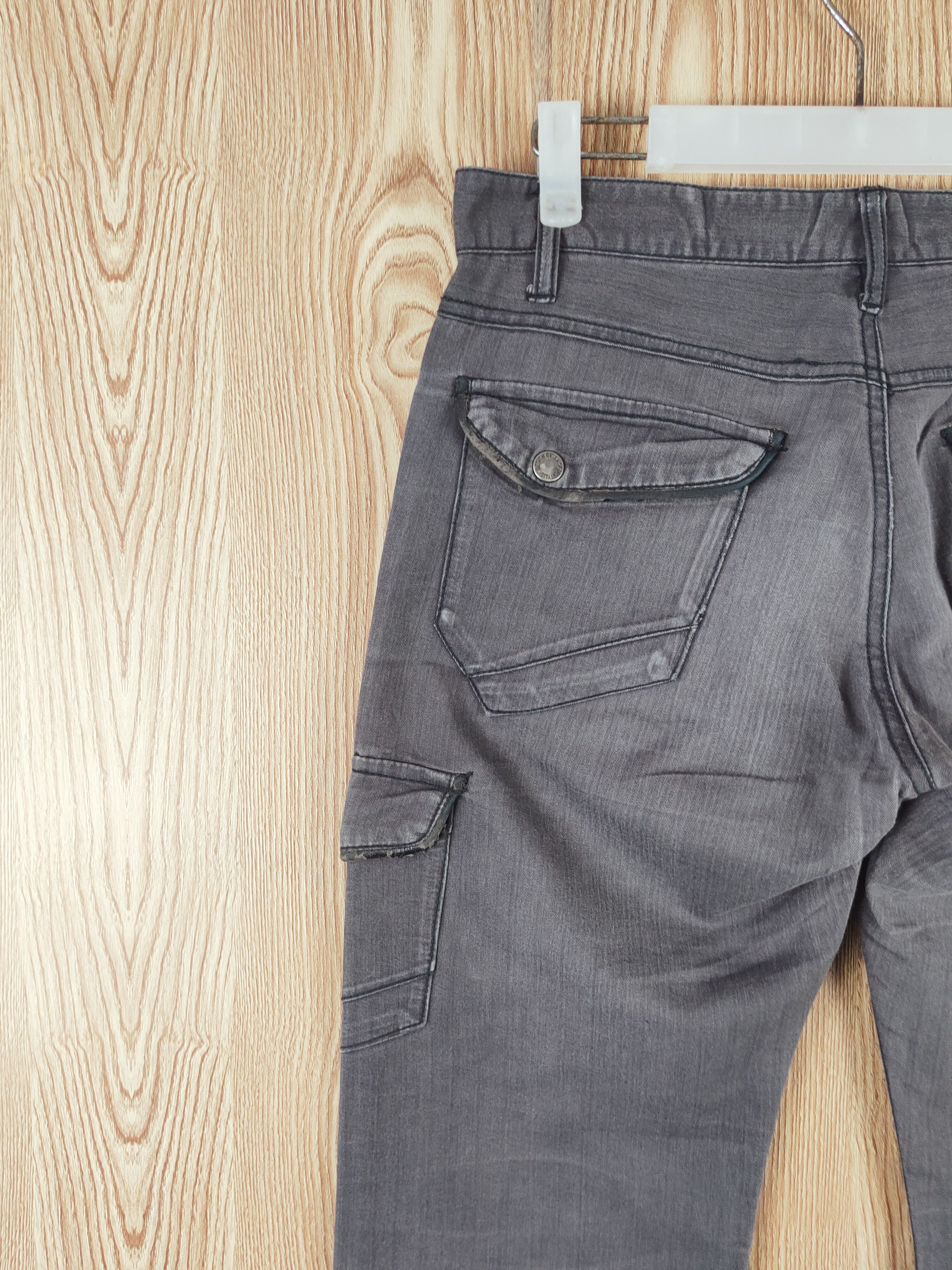 Japanese Brand × Vintage Rare Amorte Dark Gray Faded MultiTactical pocket CargoPant Size 31" - 8 Thumbnail