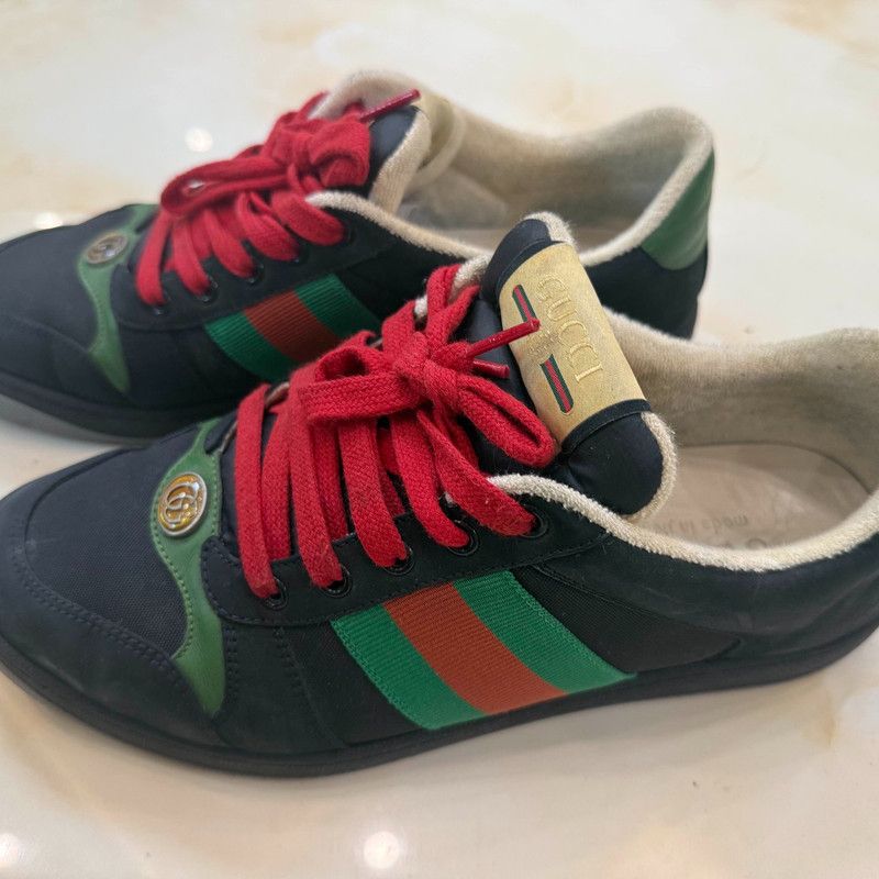 Gucci Gucci Screener GG Suede Fashion Sneakers 0079 Size US 8 / EU 41 - 1 Thumbnail
