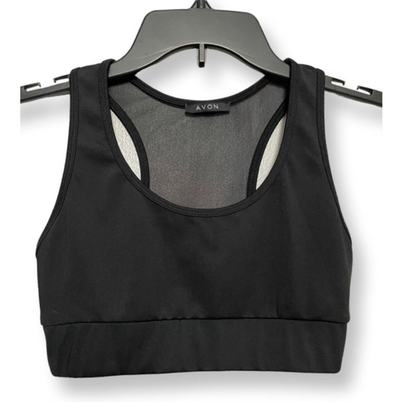 Other Avon Women's Black Racerback Sports Bra Sheer Back XS Size XS / US 0-2 / IT 36-38 - 1 Thumbnail