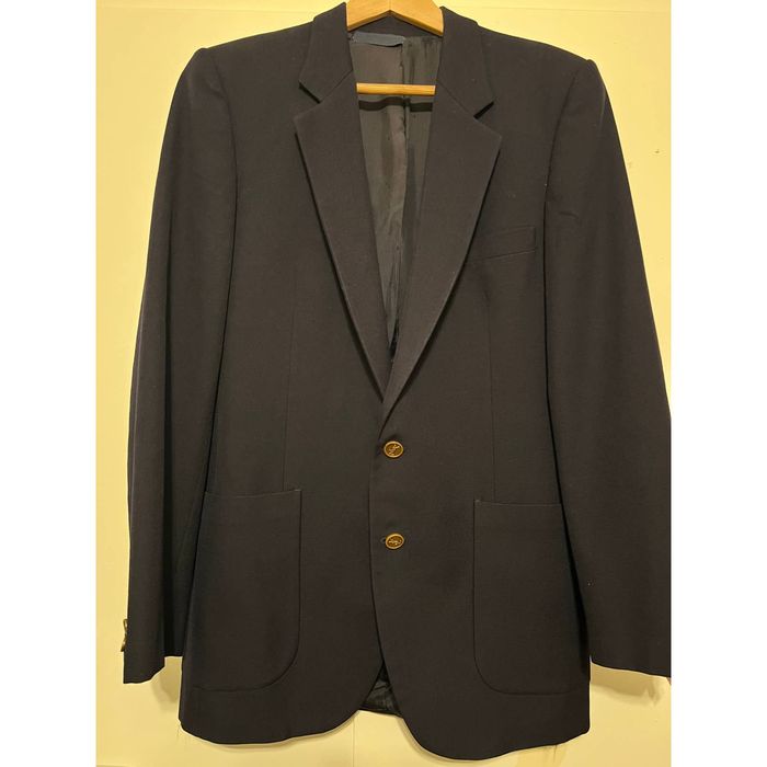 Yves Saint Laurent Vintage Yves Saint-Laurent Men's Navy Blazer gold ...