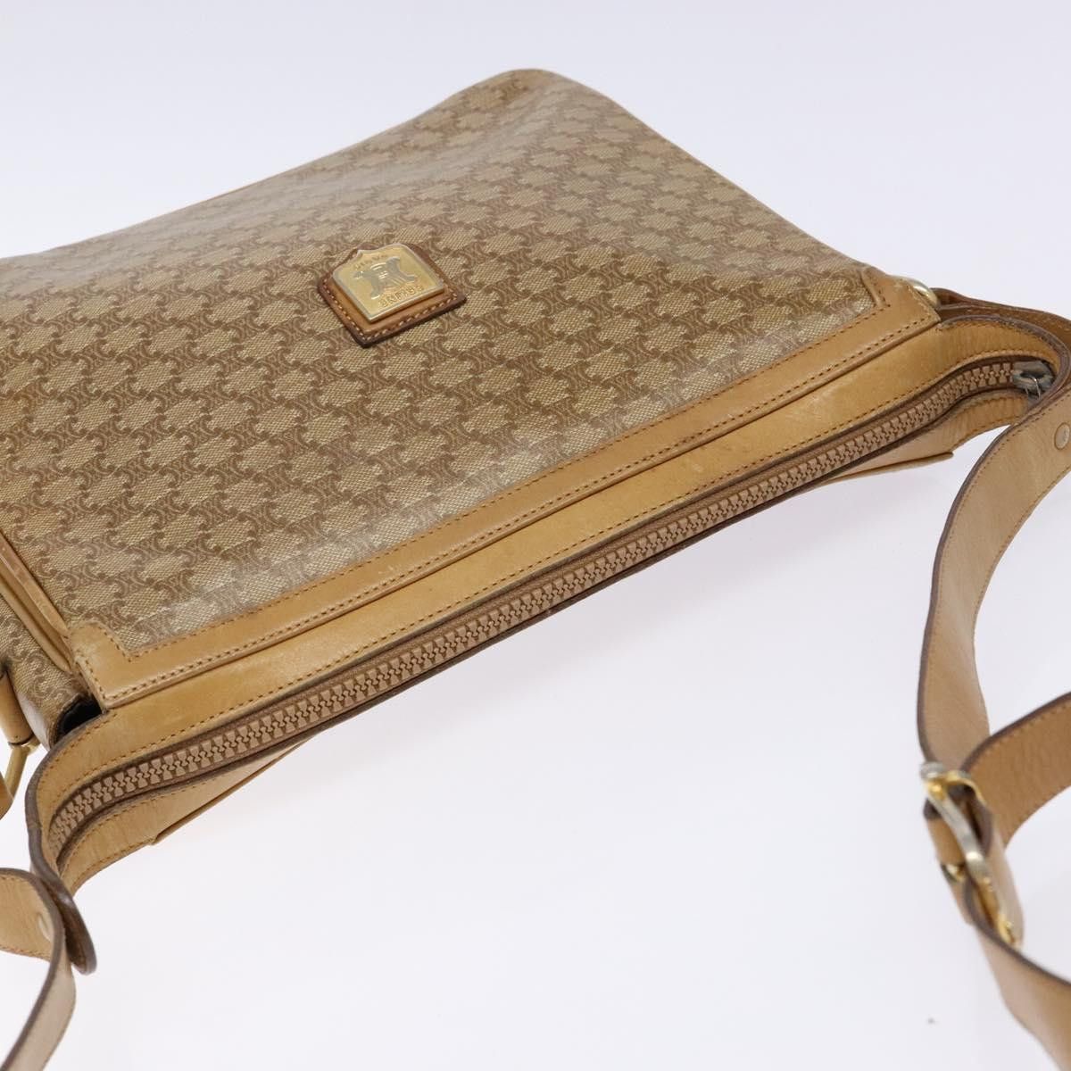 Celine CELINE Macadam Canvas Shoulder Bag Beige Gold Size ONE SIZE - 6 Thumbnail