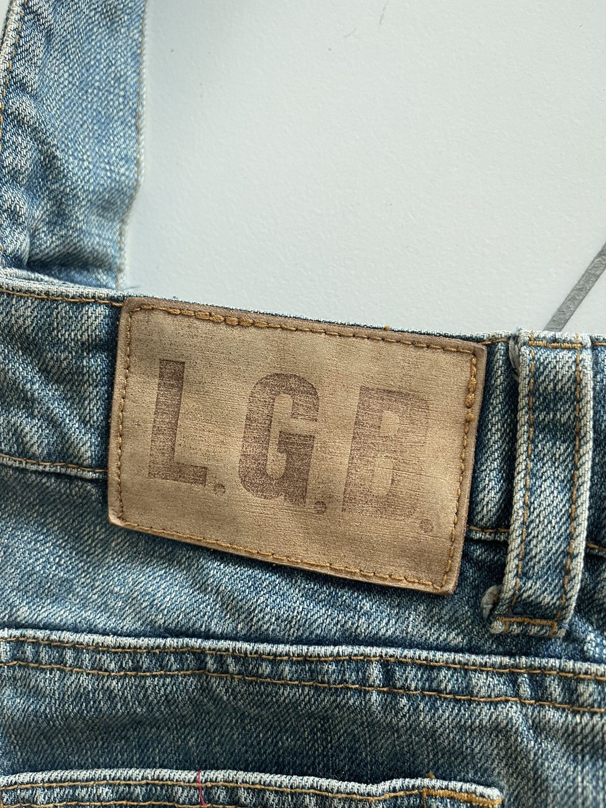 L.G.B denim restruction remake denim bag