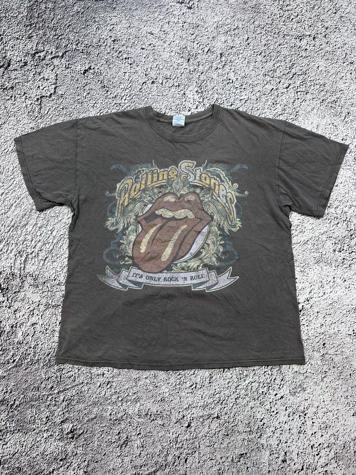 Band Tees Vintage Faded Rolling Stones Logo faded tee size XL Size US XL / EU 56 / 4 - 1 Thumbnail