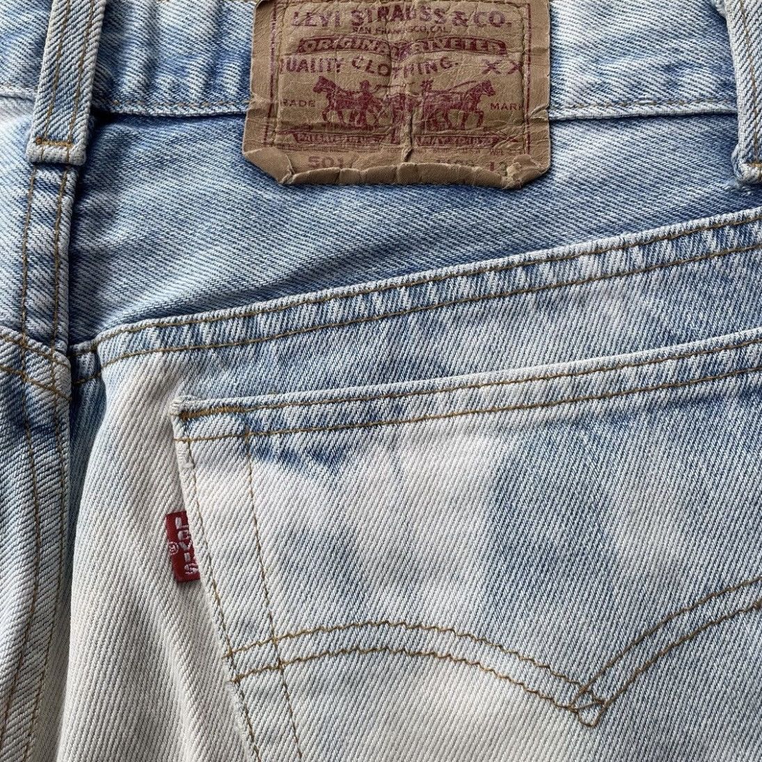 Levi's Vintage Clothing VINTAGE LEVIS 501 FLY BUTTON CUSTOM HANDMADE DENIM PANTS Size US 30 / EU 46 - 11 Thumbnail