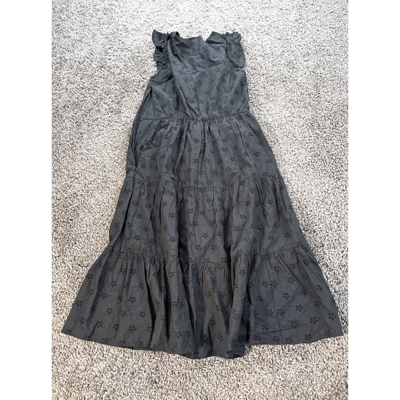 J.Crew J.Crew V-Neck Dress Shirt Dress Women Sleeveless Floral Black 6 Knee Length BP803 Size M / US 6-8 / IT 42-44 - 4 Thumbnail