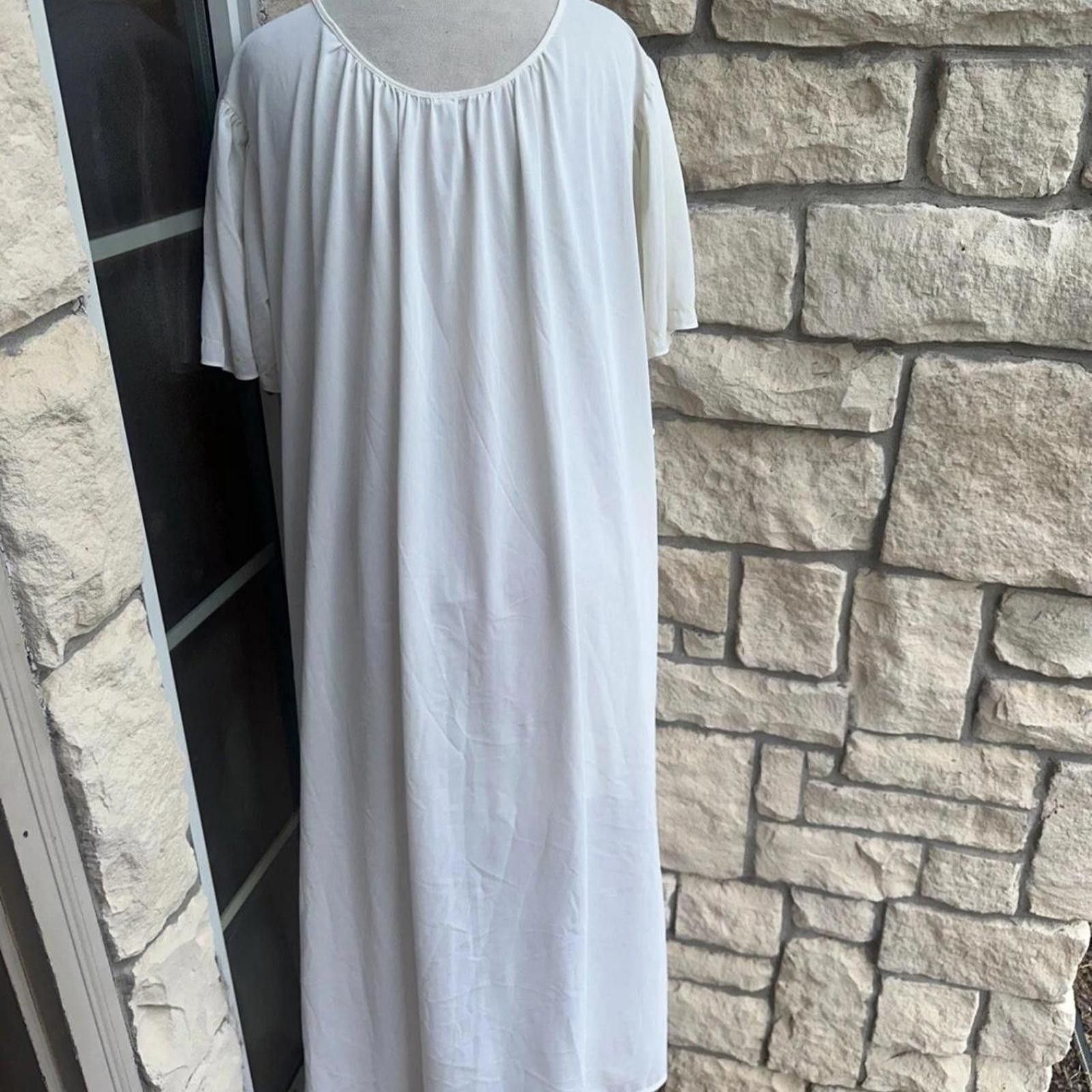 Other White vintage 80s midi dress 80s #sleepwear Size L / US 10 / IT 46 - 3 Thumbnail