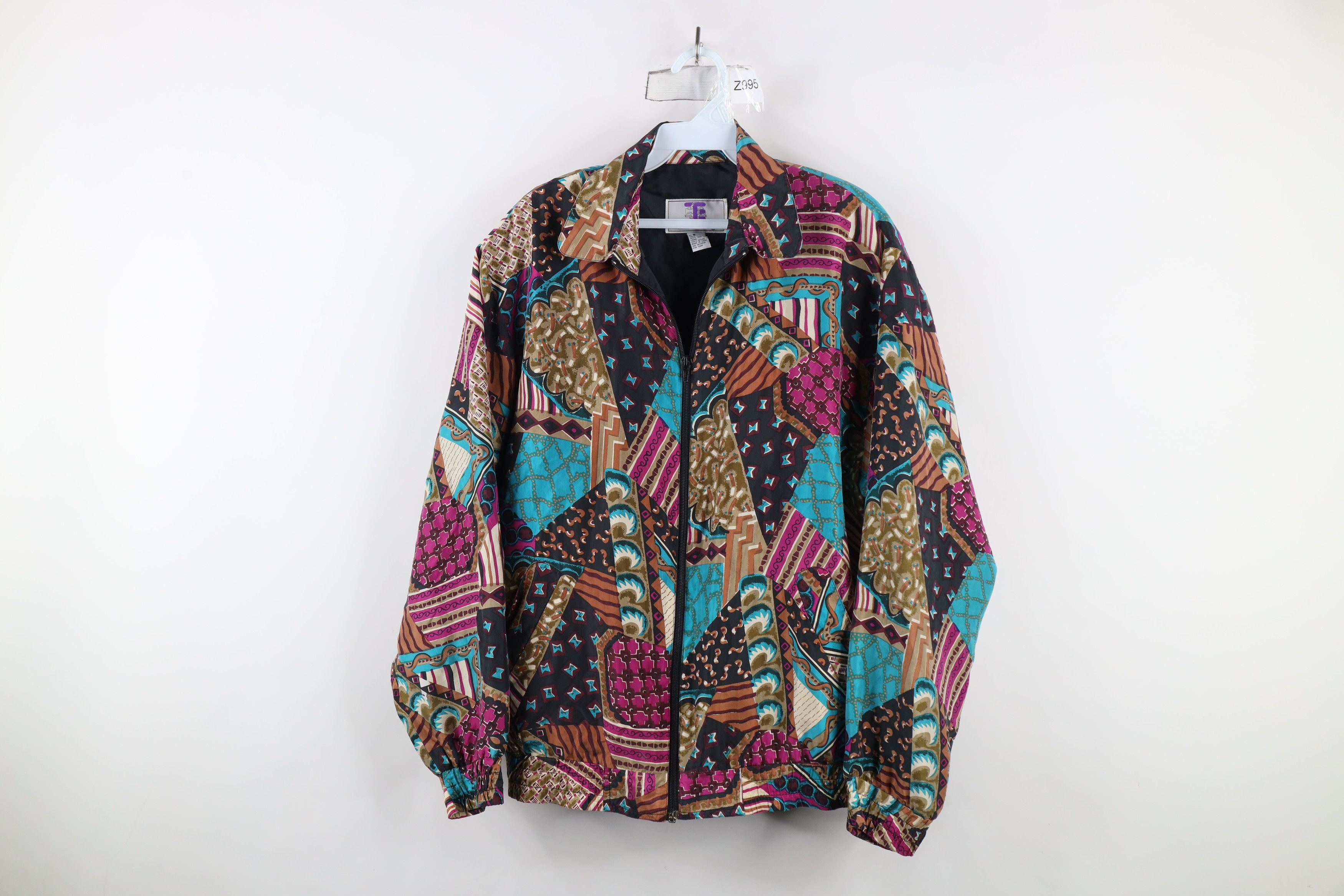 Vintage Vintage 90s Streetwear Silk Full Zip Windbreaker Jacket Size M / US 6-8 / IT 42-44 - 1 Thumbnail