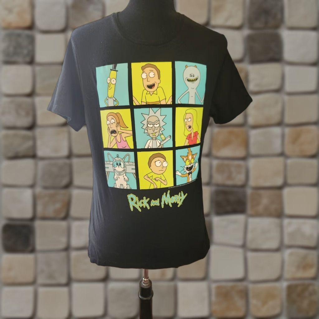 Old Navy Old Navy T-Shirt Black Men's Crew Neck Short Sleeve Rick and Morty Graphic Print Size M - Cartoon, Funny, 2010-2019 Size US M / EU 48-50 / 2 - 1 Thumbnail