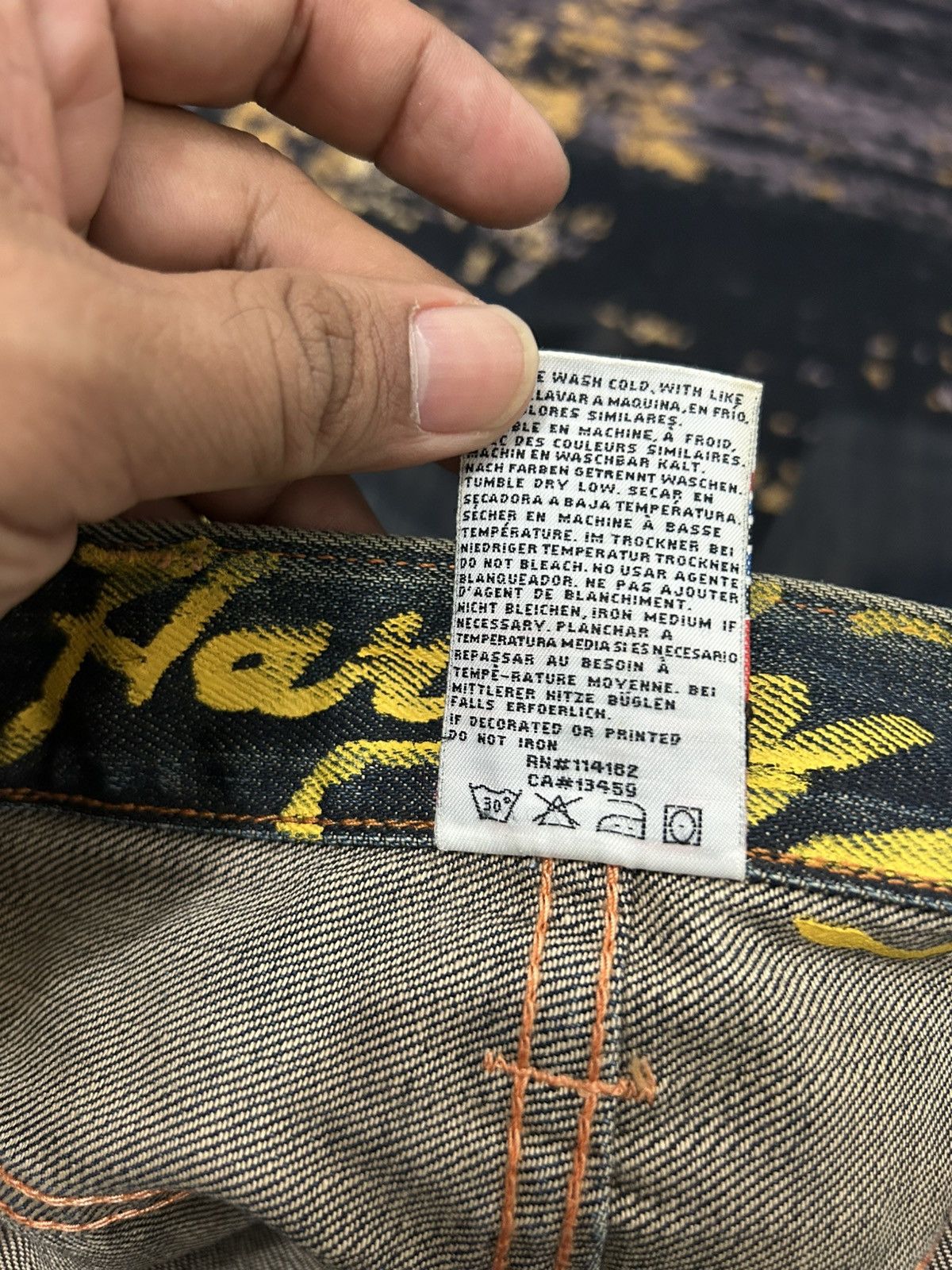 Ed Hardy 2008 Ed Hardy Skull Pocket Back Jeans Size US 38 / EU 54 - 18 Thumbnail