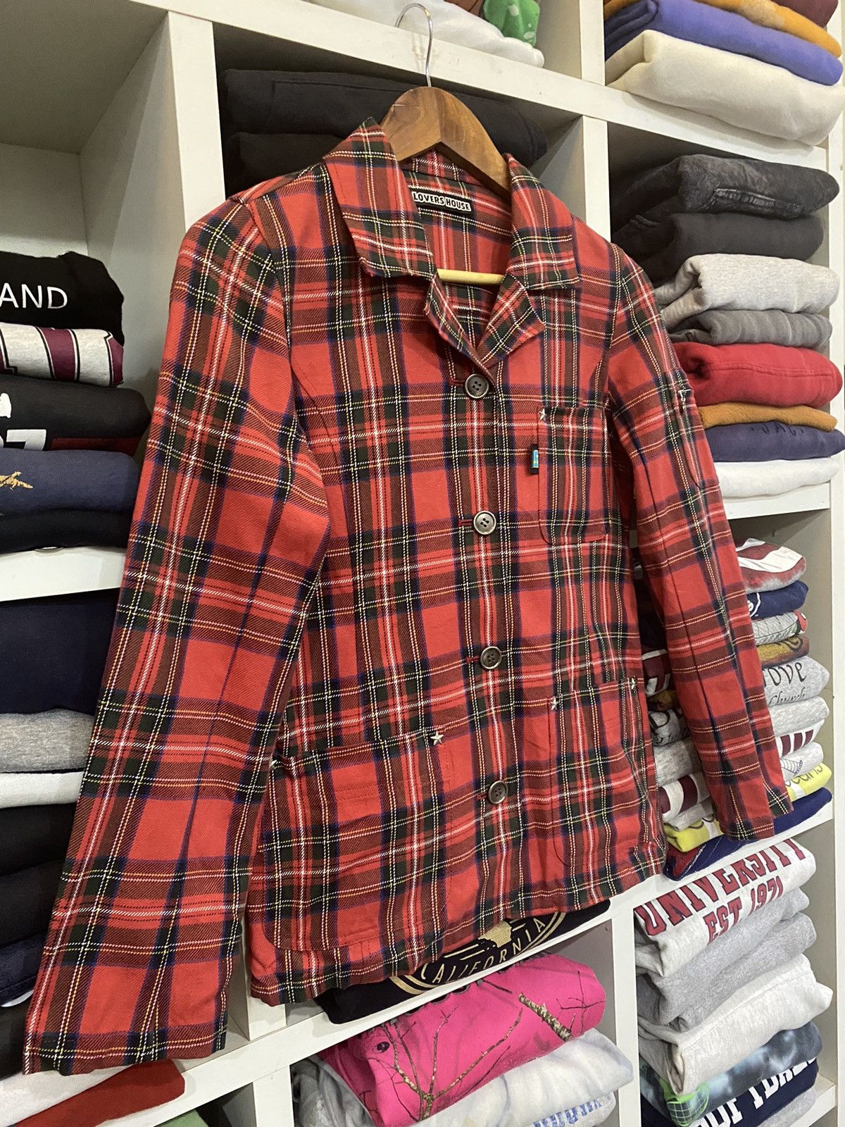 Japanese Brand × Vintage Super Lovers Tartan Jacket Size US M / EU 48-50 / 2 - 4 Thumbnail