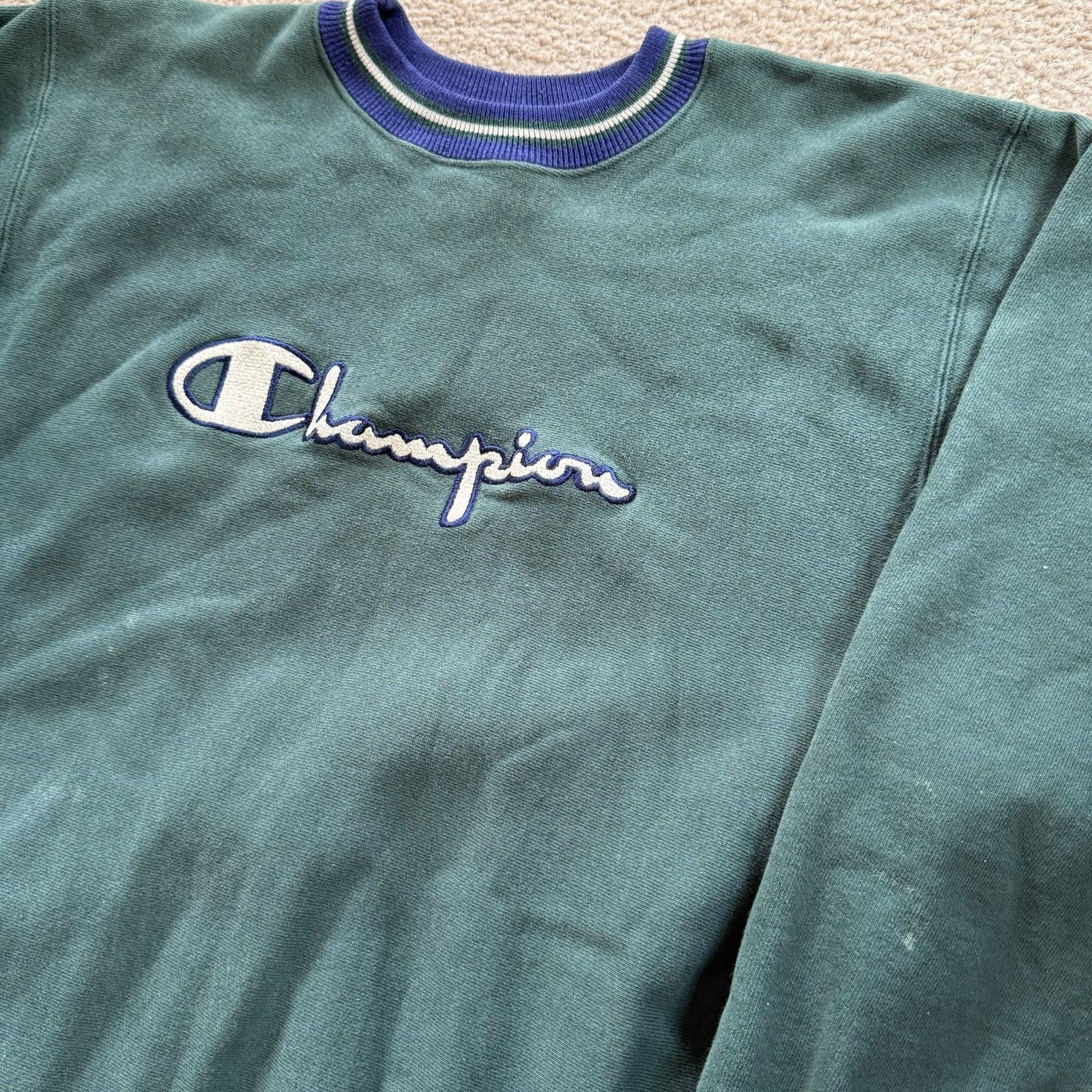 Champion vtg 90’s Champion Spell Out Reverse Weave Sweatshirt Sz L Size US L / EU 52-54 / 3 - 2 Thumbnail