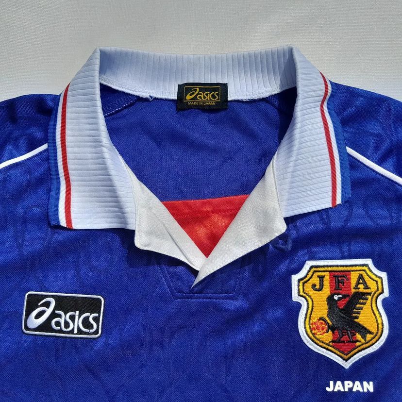 image of 1998 Japan Home Soccer Jersey in Blue, Men's (Size Medium)
