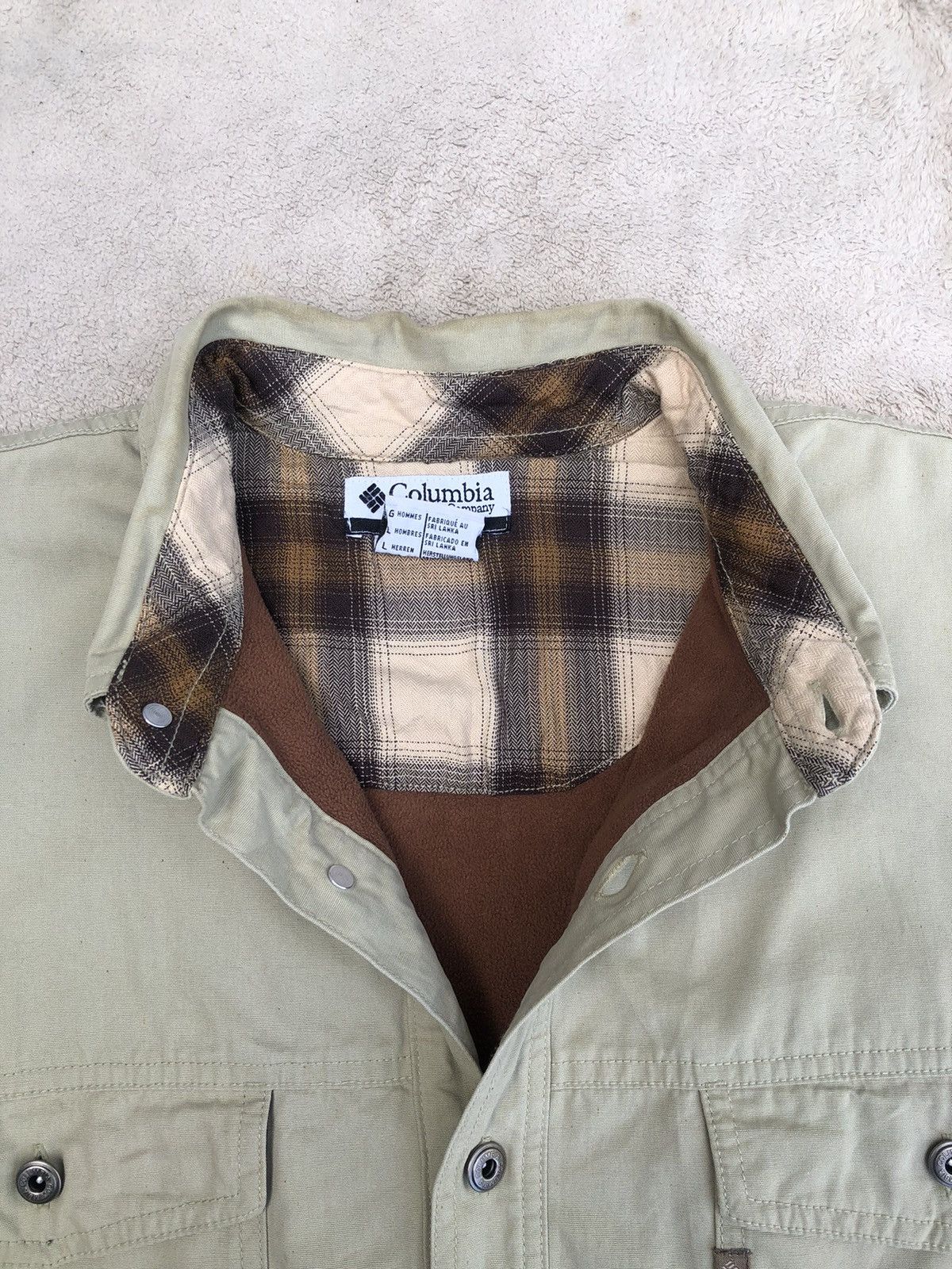 Columbia × Vintage Vintage Columbia Omni Shield Workwear Fleece Shirt Size US L / EU 52-54 / 3 - 8 Thumbnail