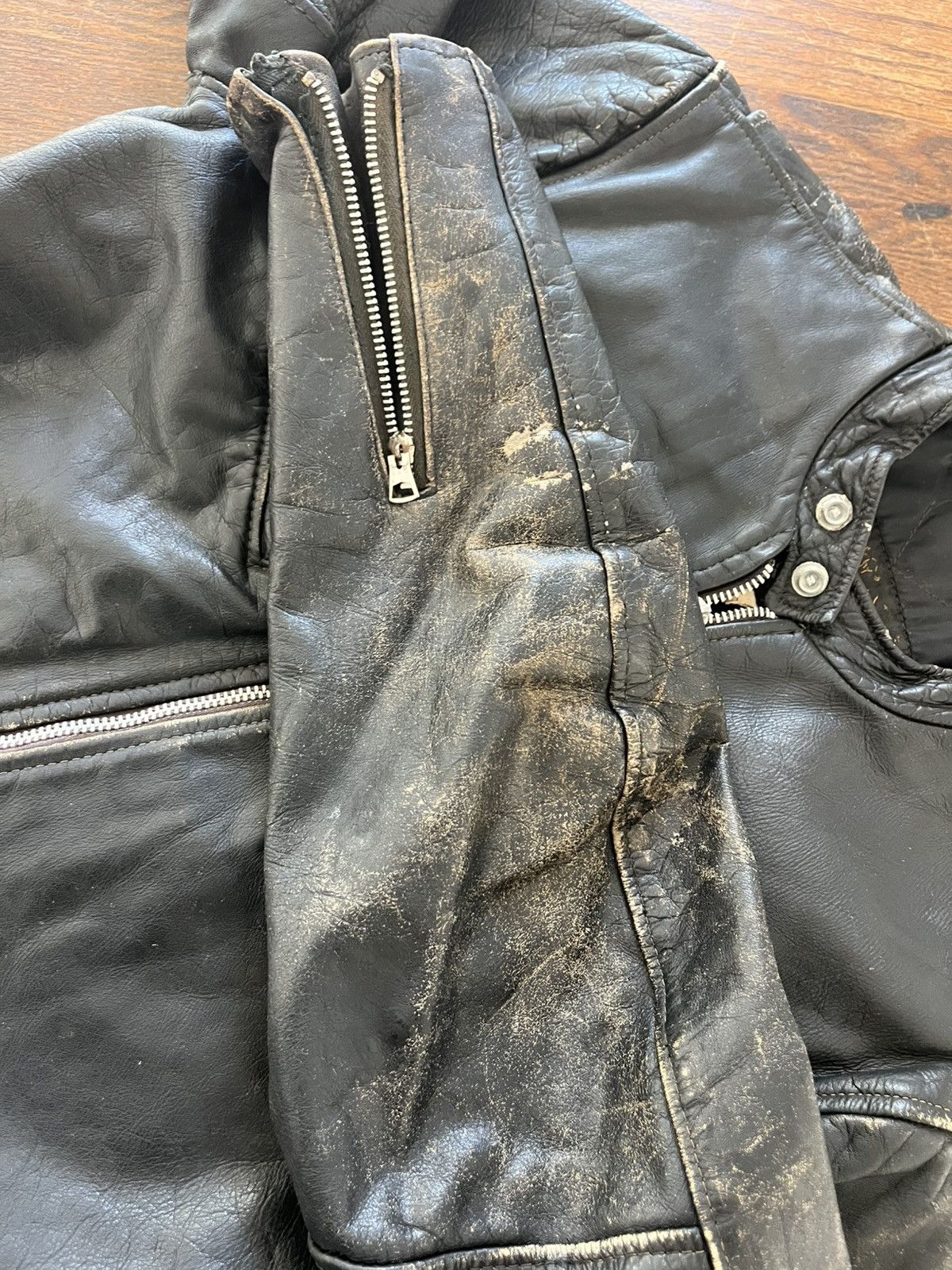 Schott Vintage 1960s Schott Perfect Steerhide Cafe Racer medium 40 Size US M / EU 48-50 / 2 - 13 Thumbnail