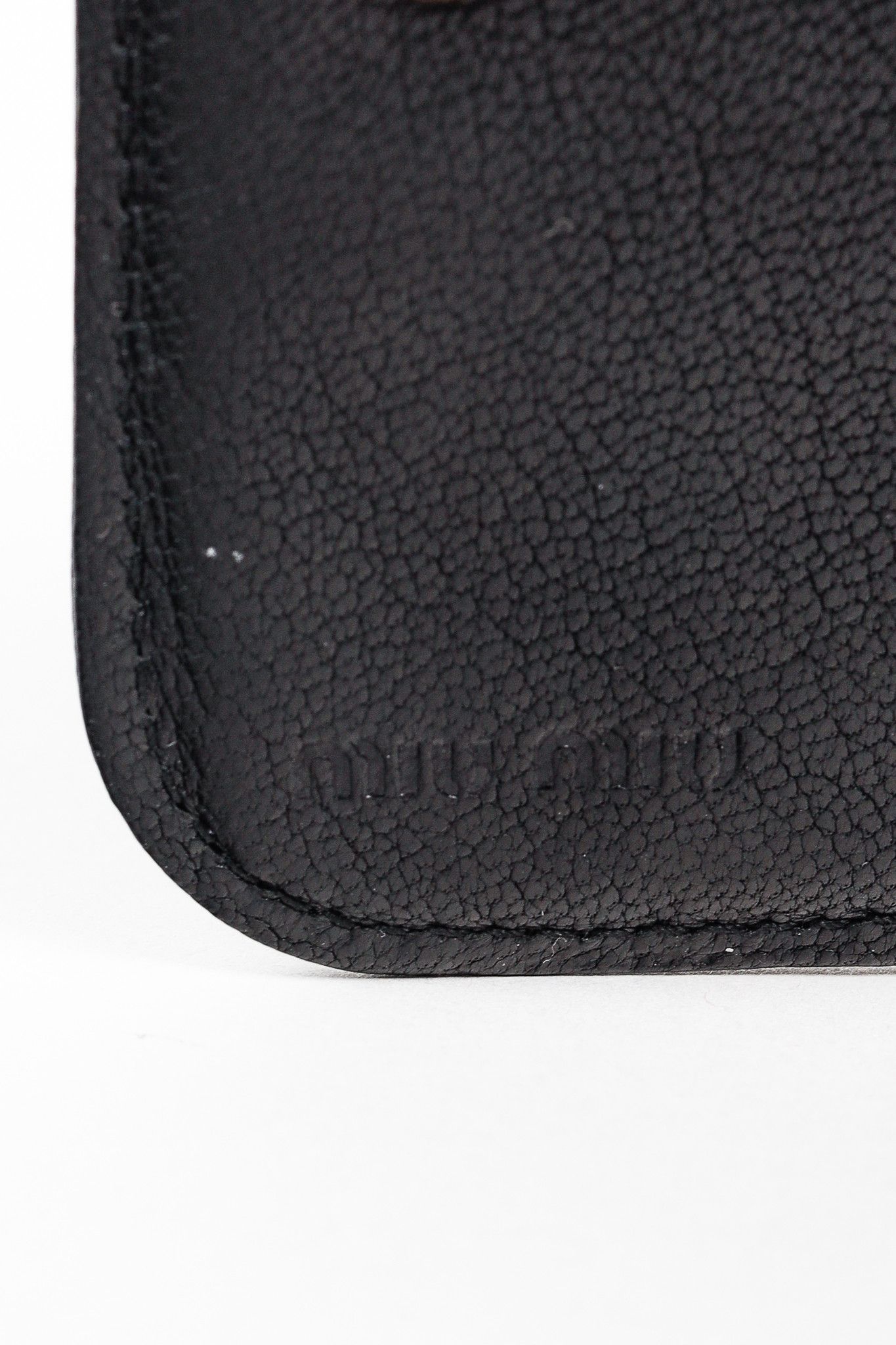 Miu Miu Miu Miu Black Leather Bi-Fold Compact Wallet Size ONE SIZE - 9 Thumbnail