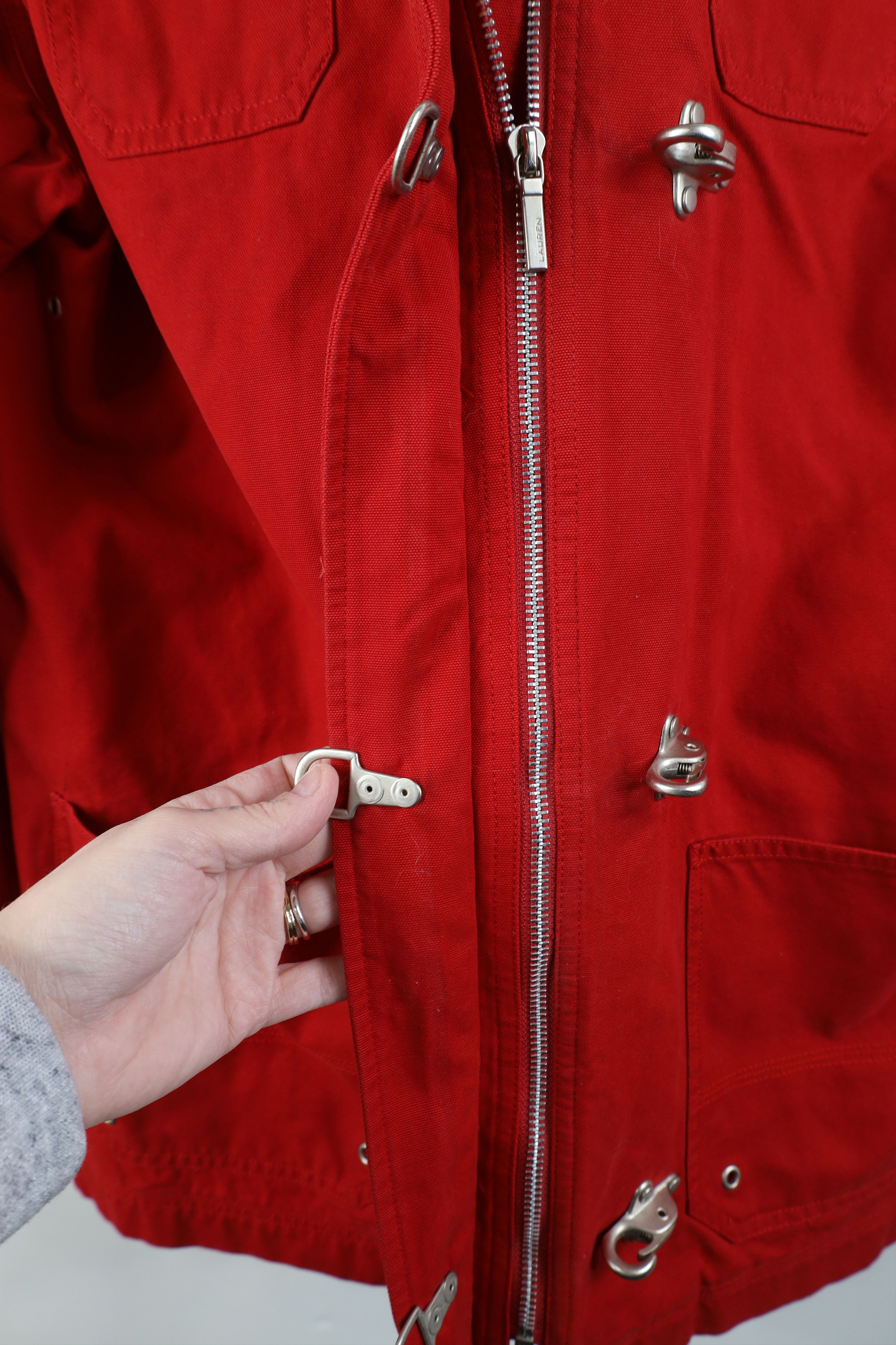 Ralph Lauren Vintage 90s Ralph Lauren Clasp Toggle Button Jacket Red Size M / US 6-8 / IT 42-44 - 10 Thumbnail