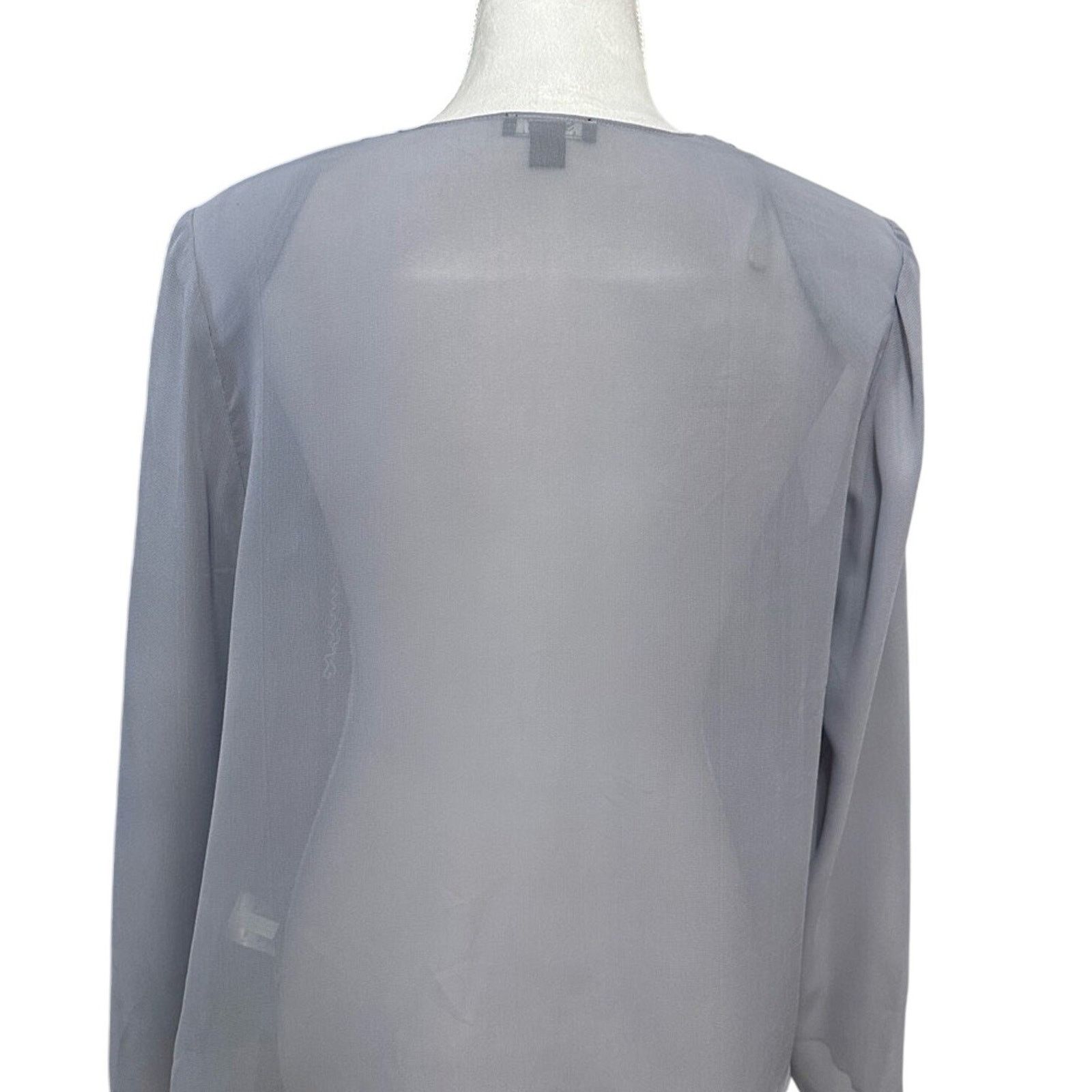 Other SLNY Blue Gray Sequin Shoulder Open Front Waist Jacket 10 Size L / US 10 / IT 46 - 5 Thumbnail