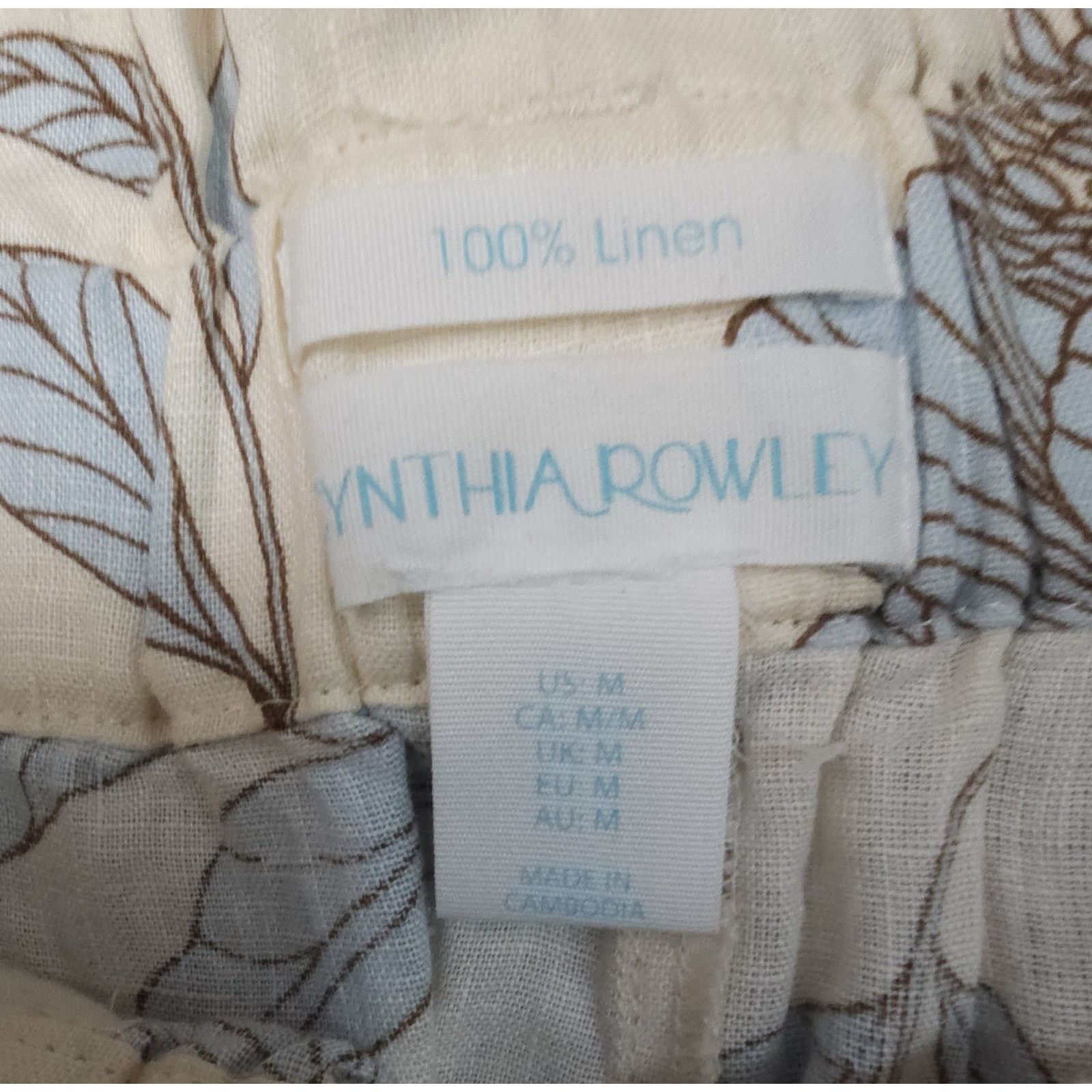 Cynthia Rowley Cynthia Rowley Women Shorts Floral Linen Flowers Beaded M Size 29" - 5 Thumbnail