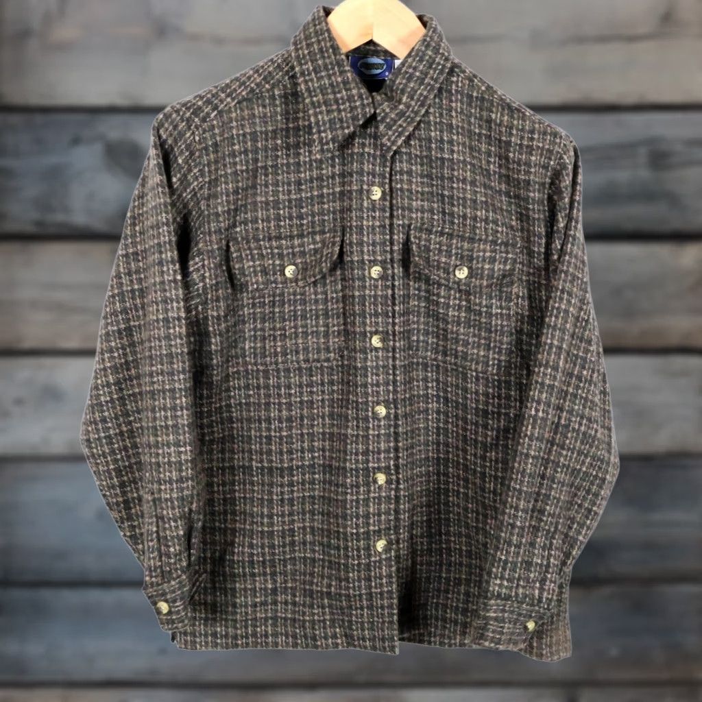 Vintage VINTAGE Overdrive Shirt Jacket Women's M Green Plaid Wool Lined 90s Grunge Shacketбур Size M / US 6-8 / IT 42-44 - 1 Thumbnail