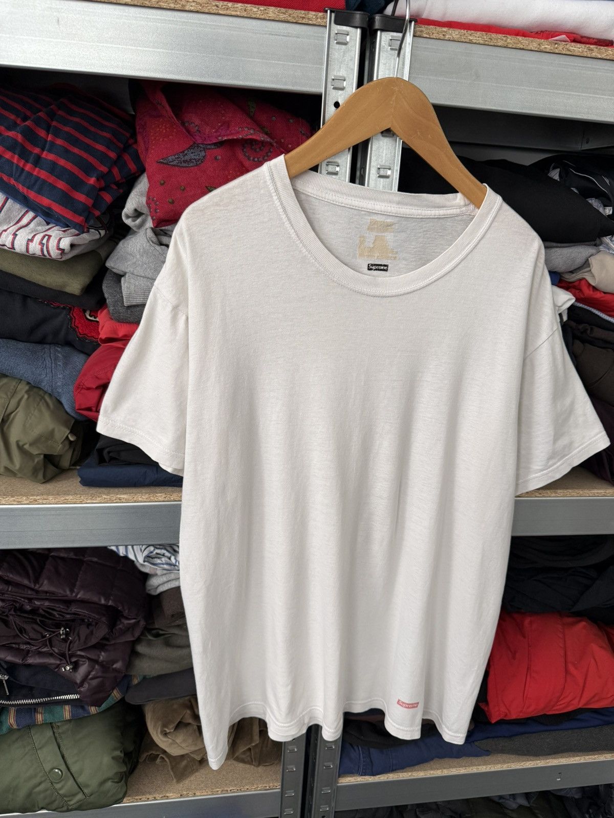 Hanes × Supreme Supreme x Hanes T-Shirt Basic Unisex White Tee Box Logo Size US M / EU 48-50 / 2 - 4 Thumbnail