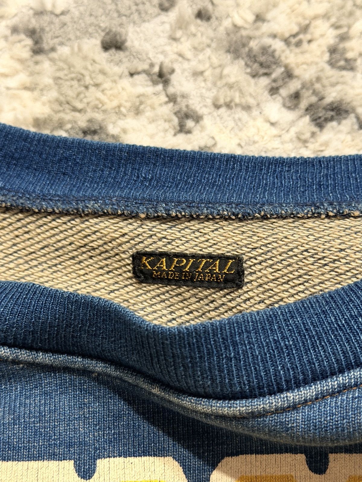Kapital Kapital Washed Denim Sweatshirt Size US L / EU 52-54 / 3 - 3 Thumbnail