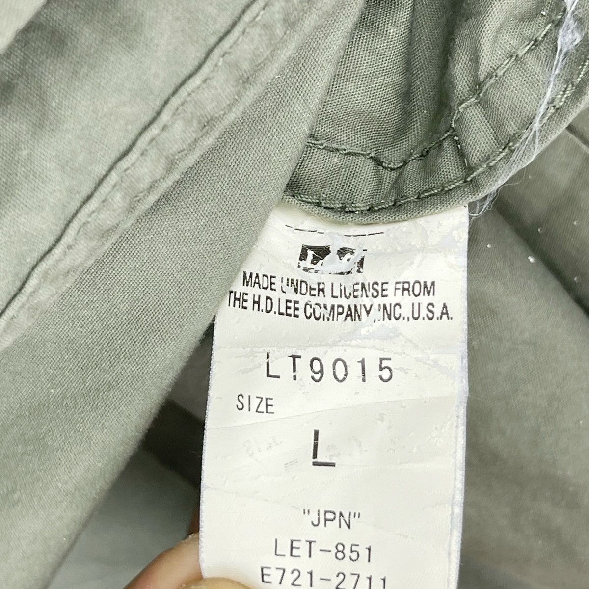 Lee Lee Union Made Olive Green Long Button Shirt Jacket Size M / US 6-8 / IT 42-44 - 8 Thumbnail