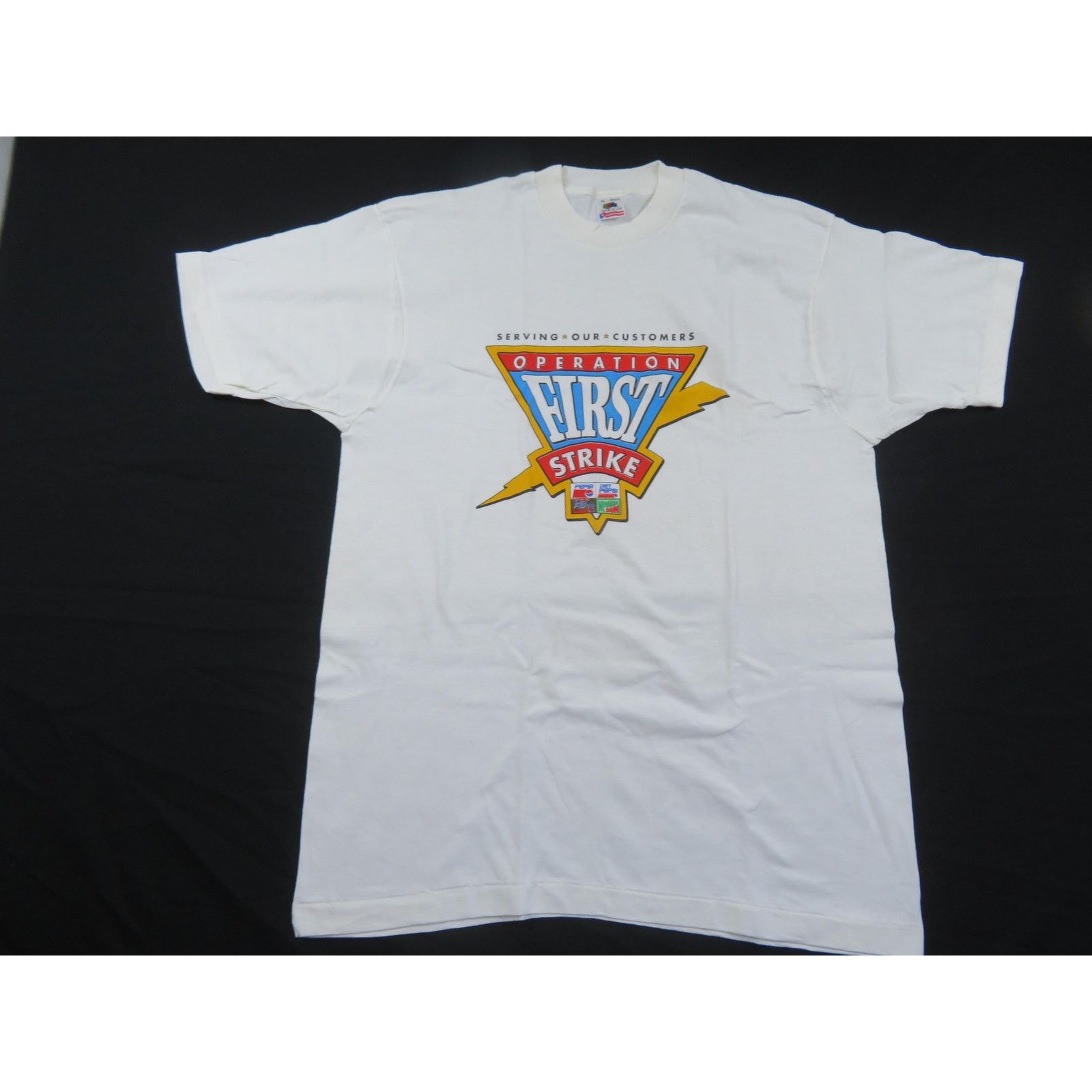 Fruit Of The Loom Pepsi Operation First Strike T-Shirt White Sz XL 1990s Size US XL / EU 56 / 4 - 1 Thumbnail
