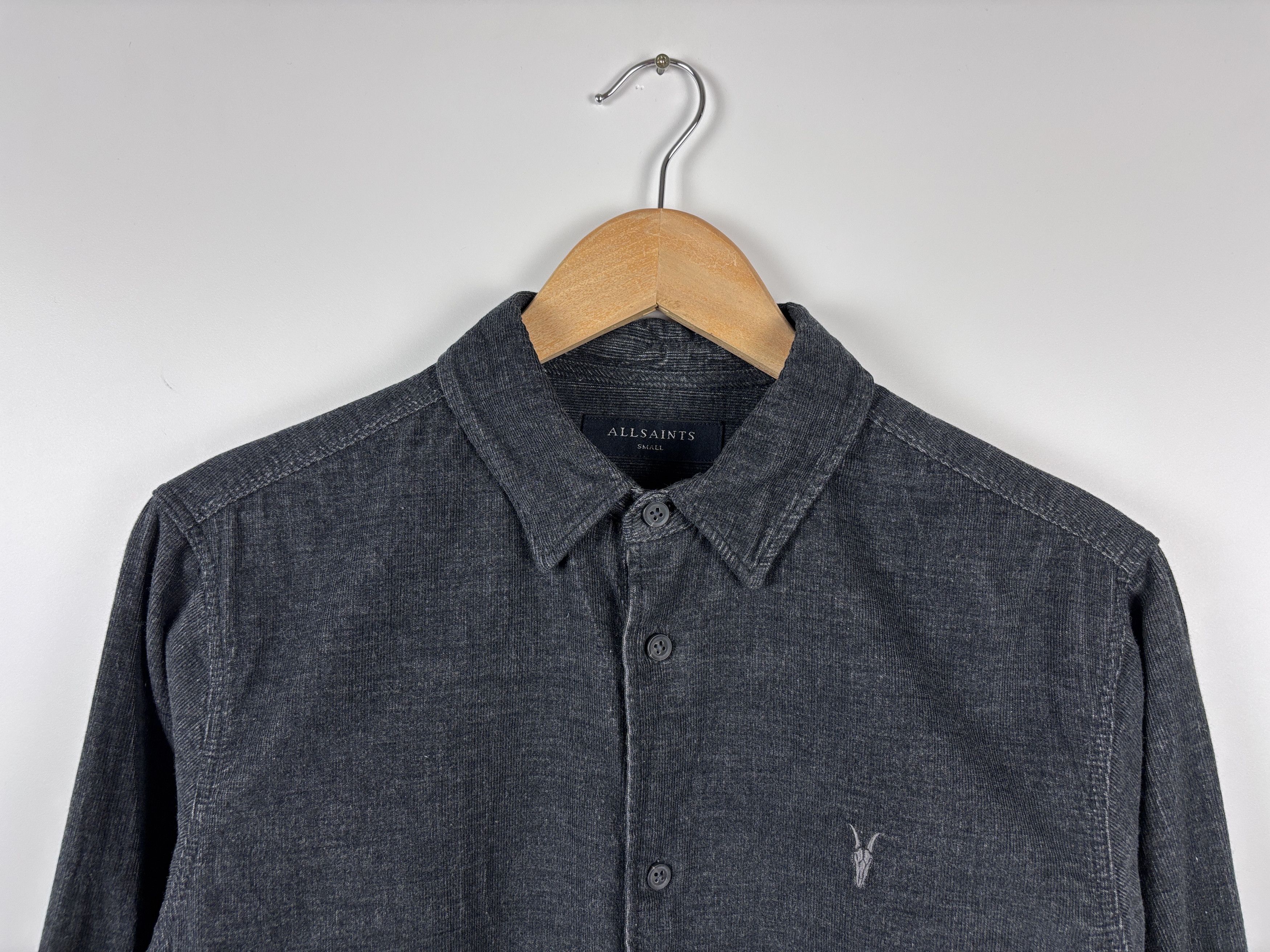 Allsaints All Saints Lorella Medium Textured Corduroy Shirt Gray S Size US S / EU 44-46 / 1 - 2 Thumbnail